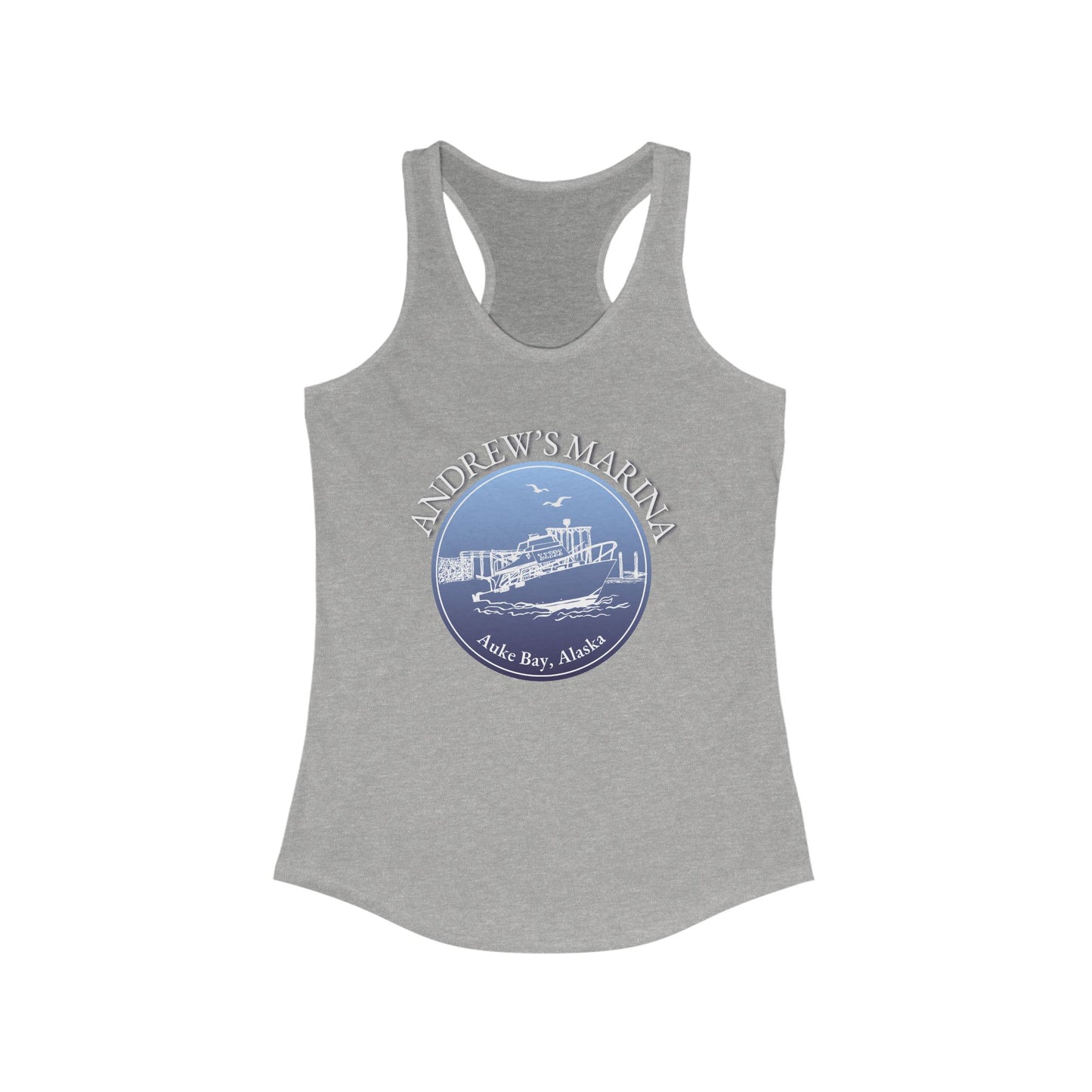 Andrews Marina Full Color Women's Racerback Tank