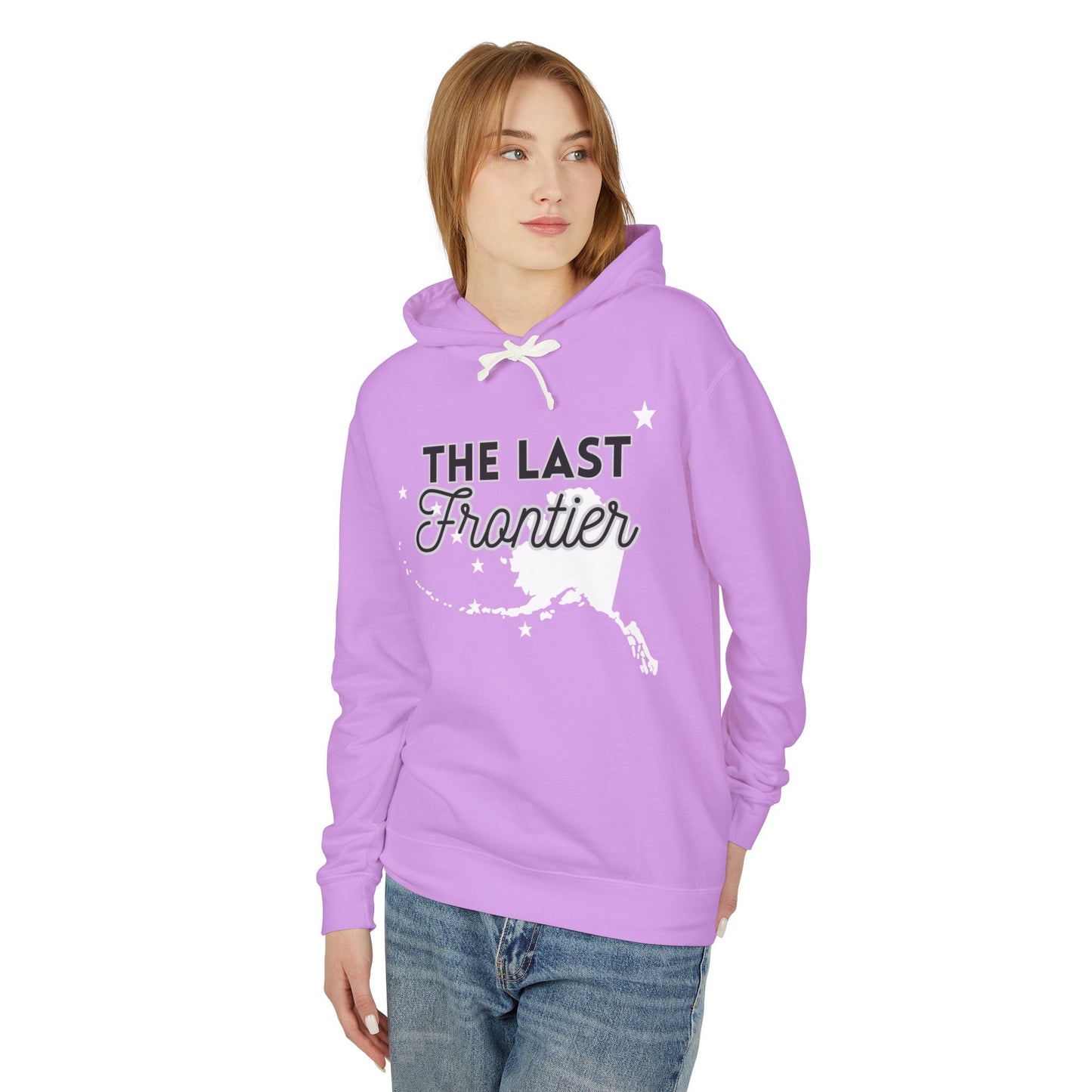 The Last Frontier Big Words Unisex Lightweight Hooded Sweatshirt