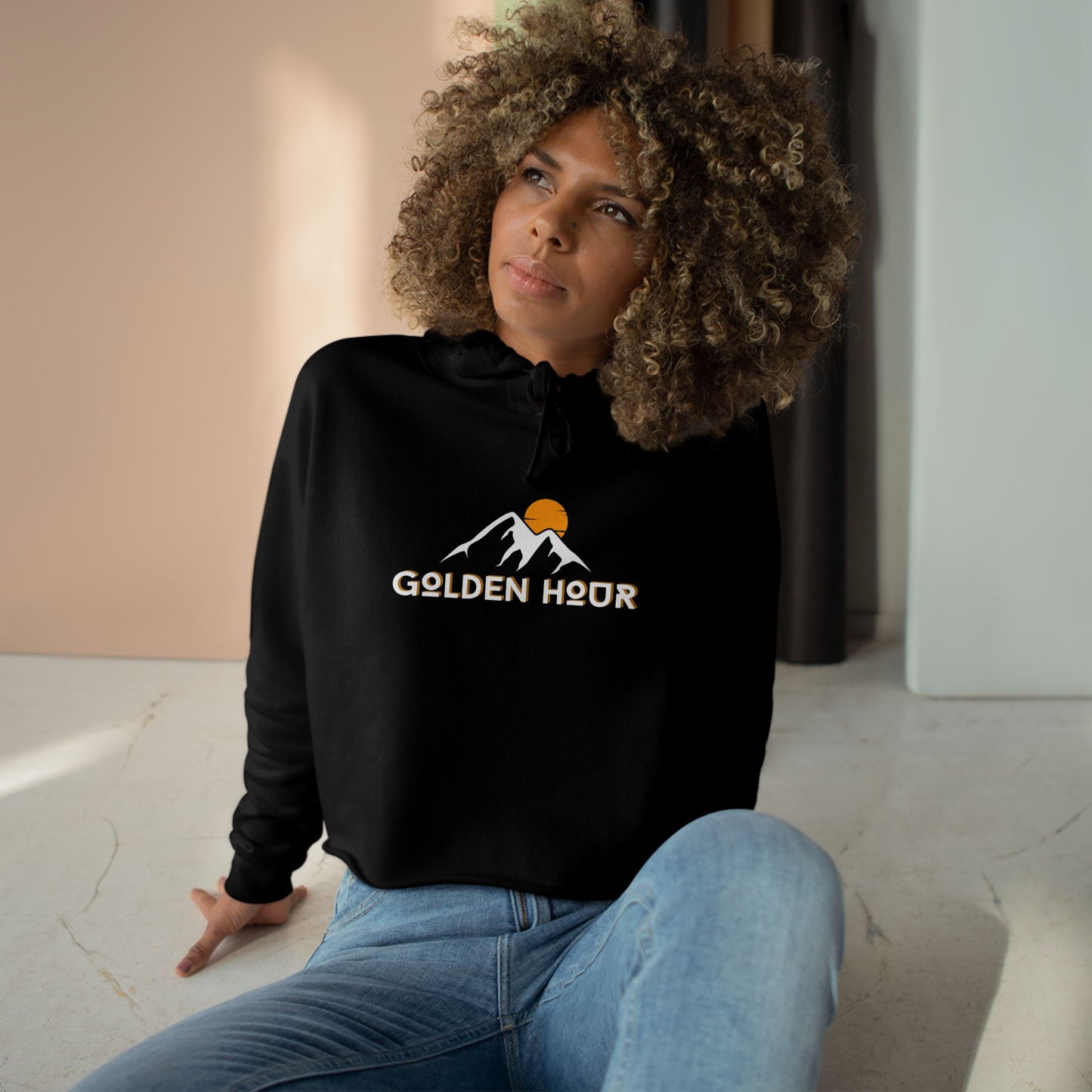 Golden Hour Crop Hoodie II