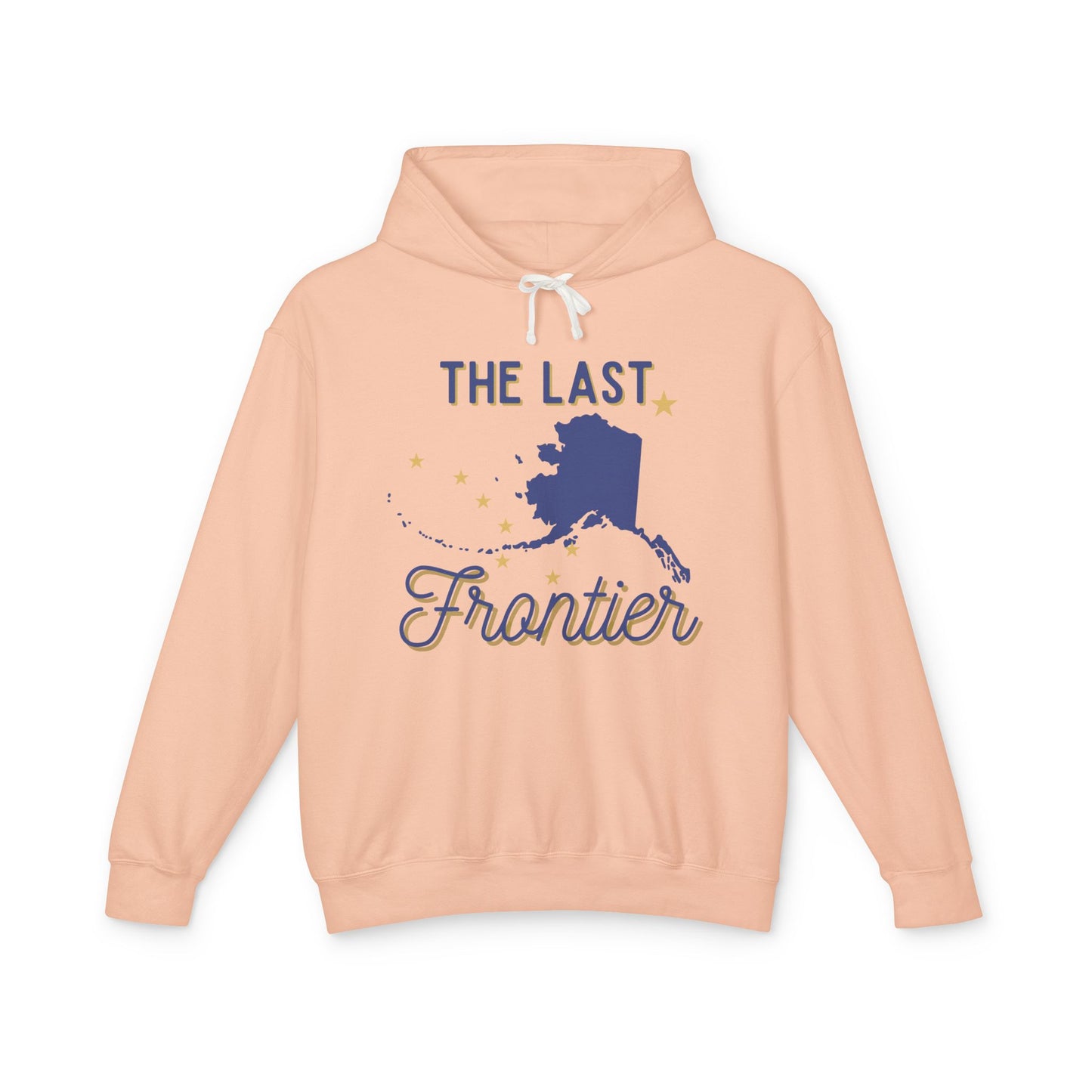 The Last Frontier Blue and Gold Unisex Lightweight Hooded Sweatshirt