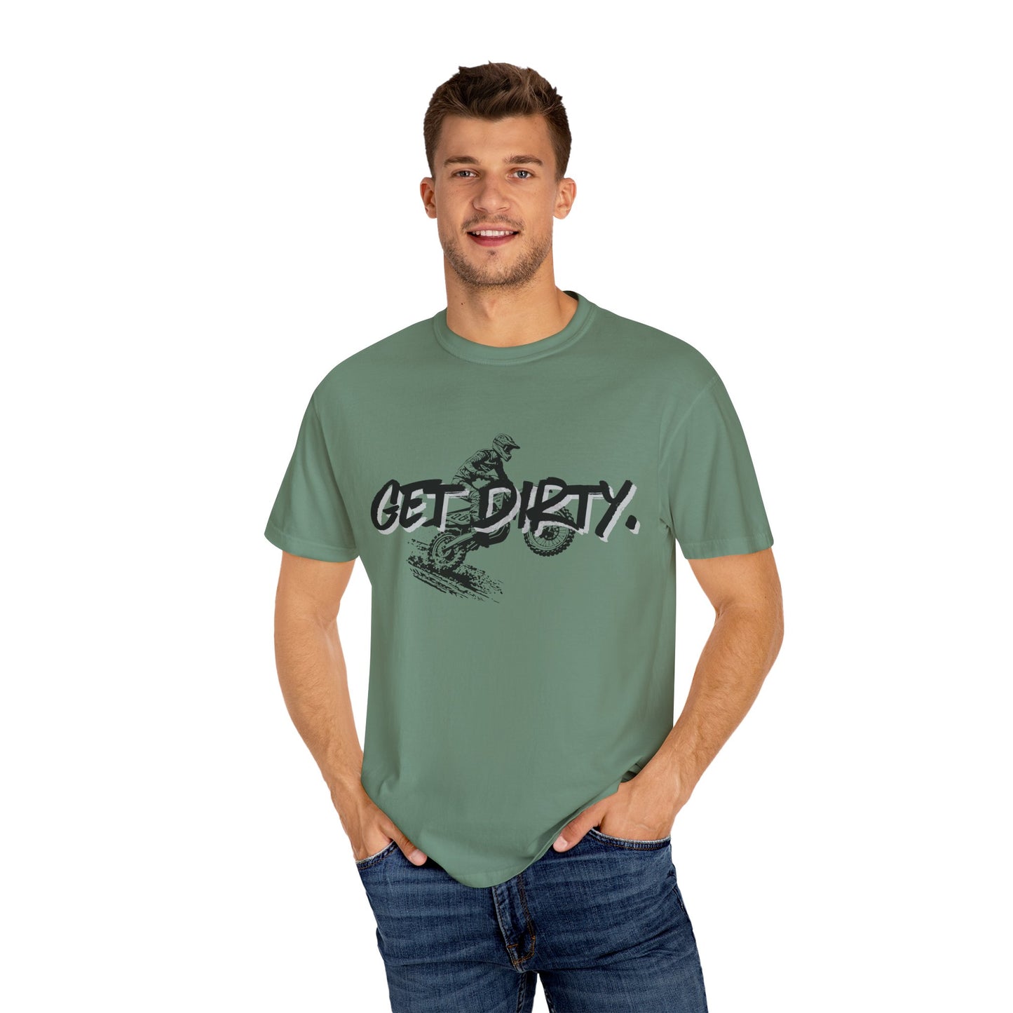Get Dirty Dirt Bike Unisex Garment-Dyed T-shirt