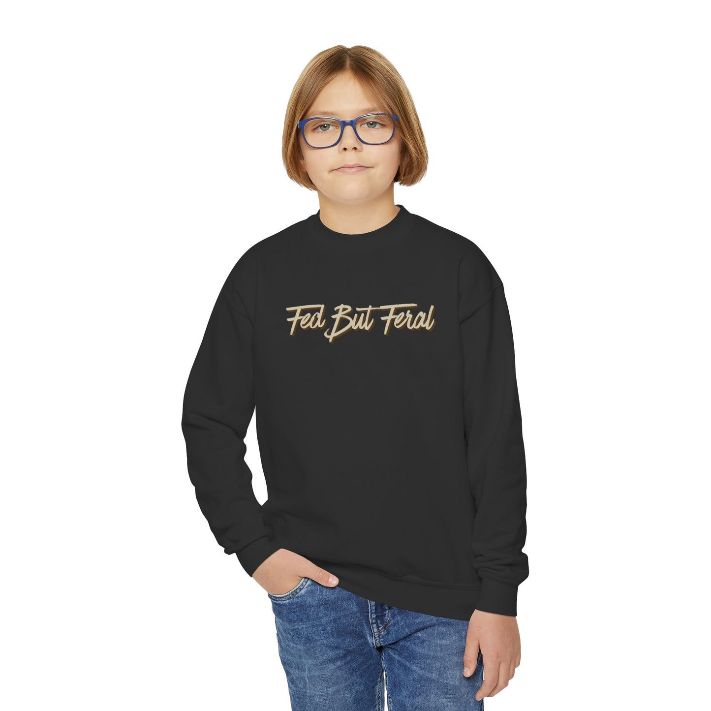 Fed But Feral Youth Crewneck Sweatshirt