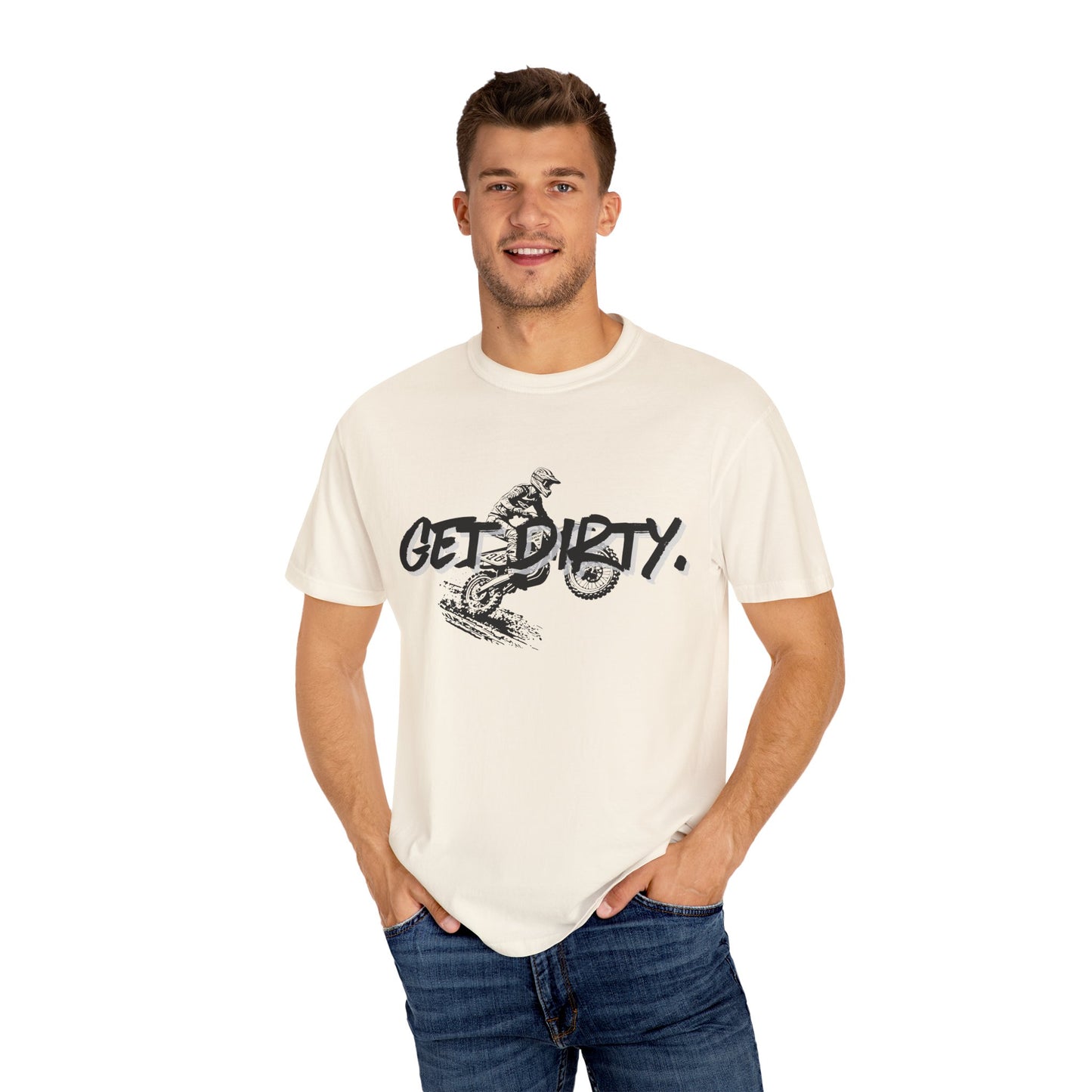 Get Dirty Dirt Bike Unisex Garment-Dyed T-shirt