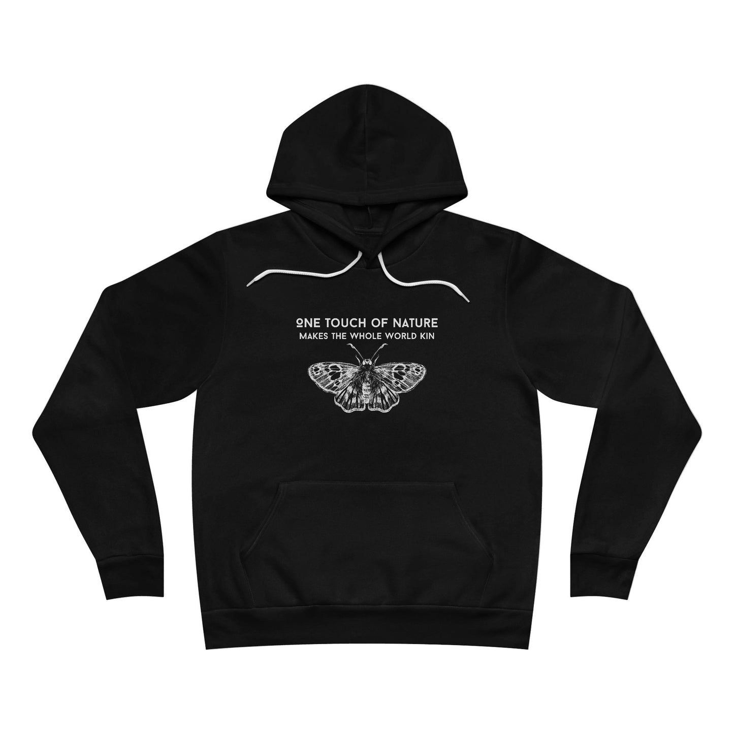 Nature Moth Unisex Hoodie - "One Touch of Nature Makes the Whole World Kin"