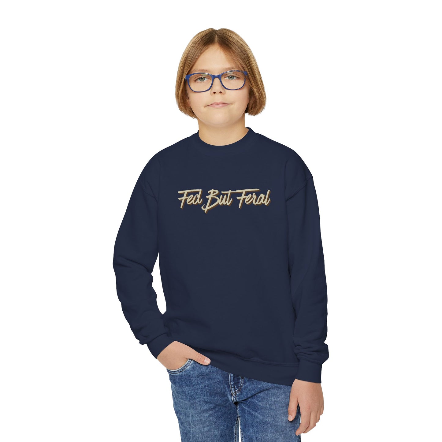 Fed But Feral Youth Crewneck Sweatshirt
