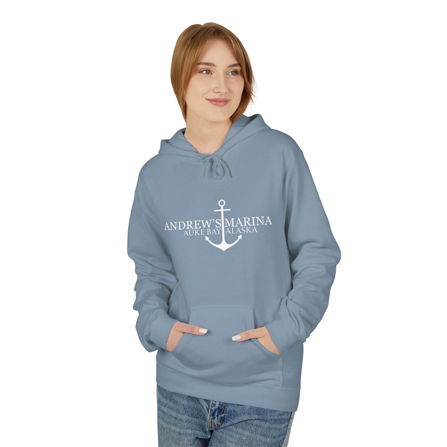 Andrew's Marina Anchor Midweight Softstyle Fleece Hoodie