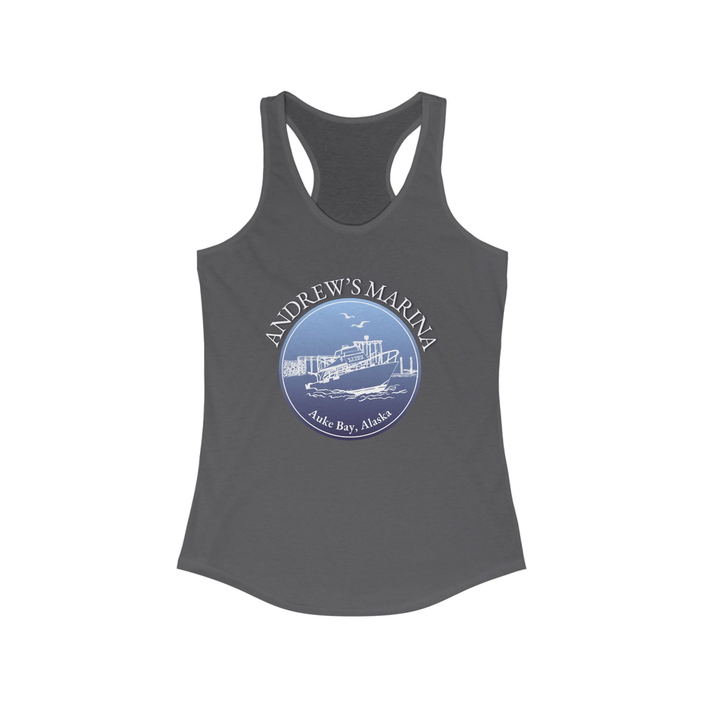 Andrews Marina Full Color Women's Racerback Tank