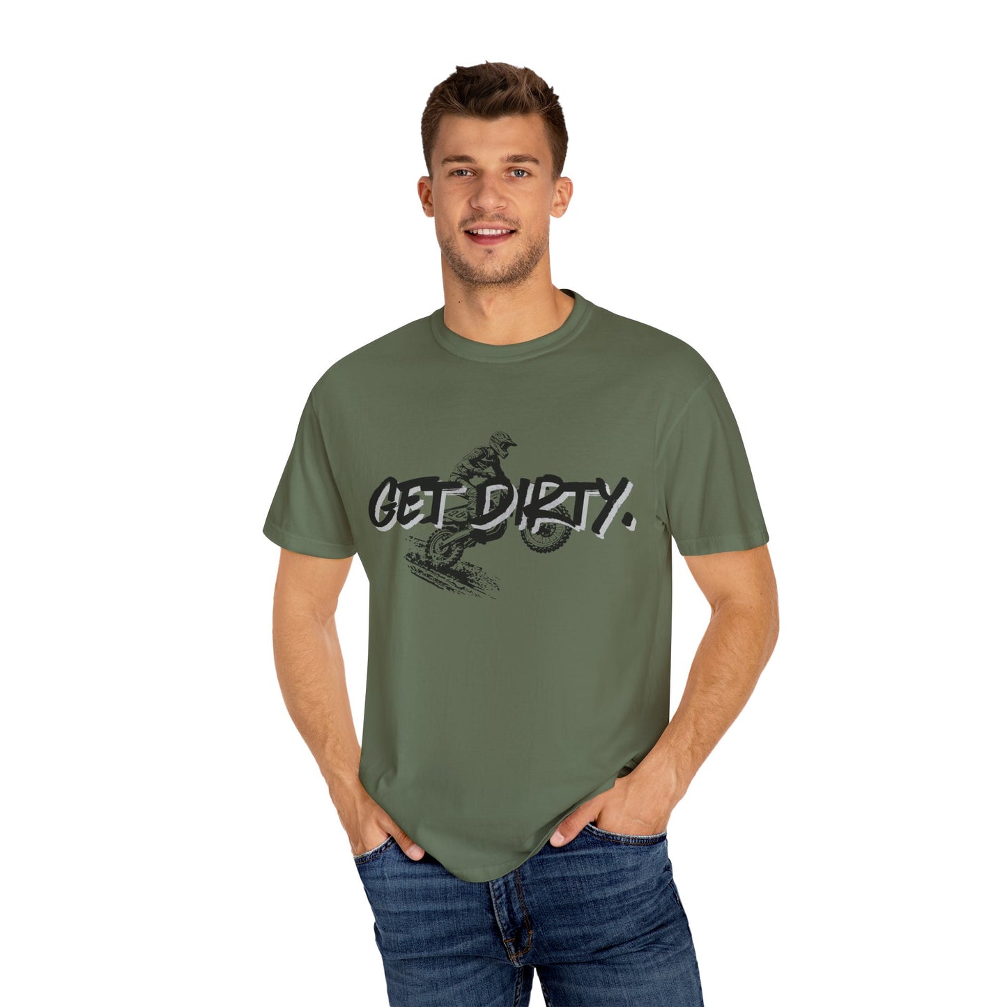 Get Dirty Dirt Bike Unisex Garment-Dyed T-shirt
