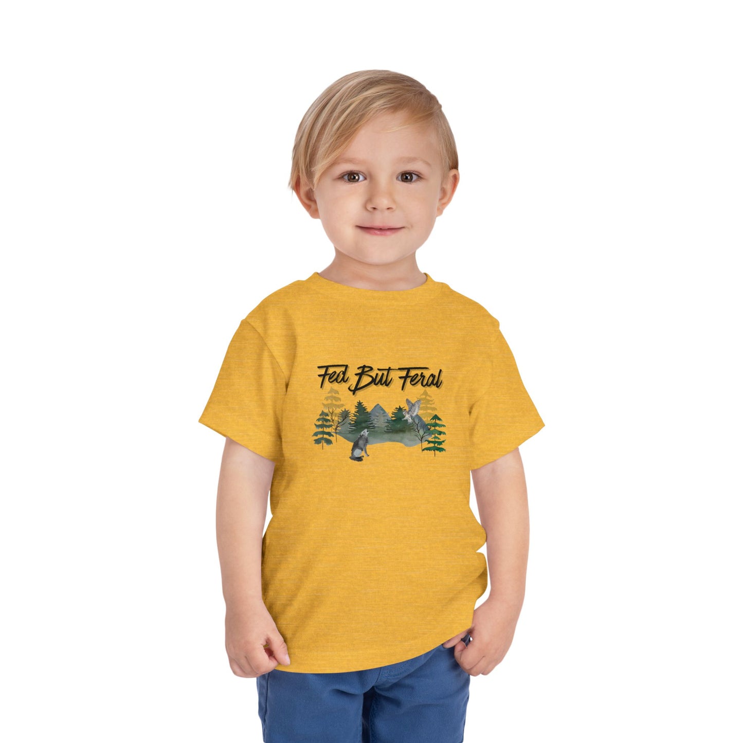 Fed But Feral Forest Toddler Short Sleeve Tee