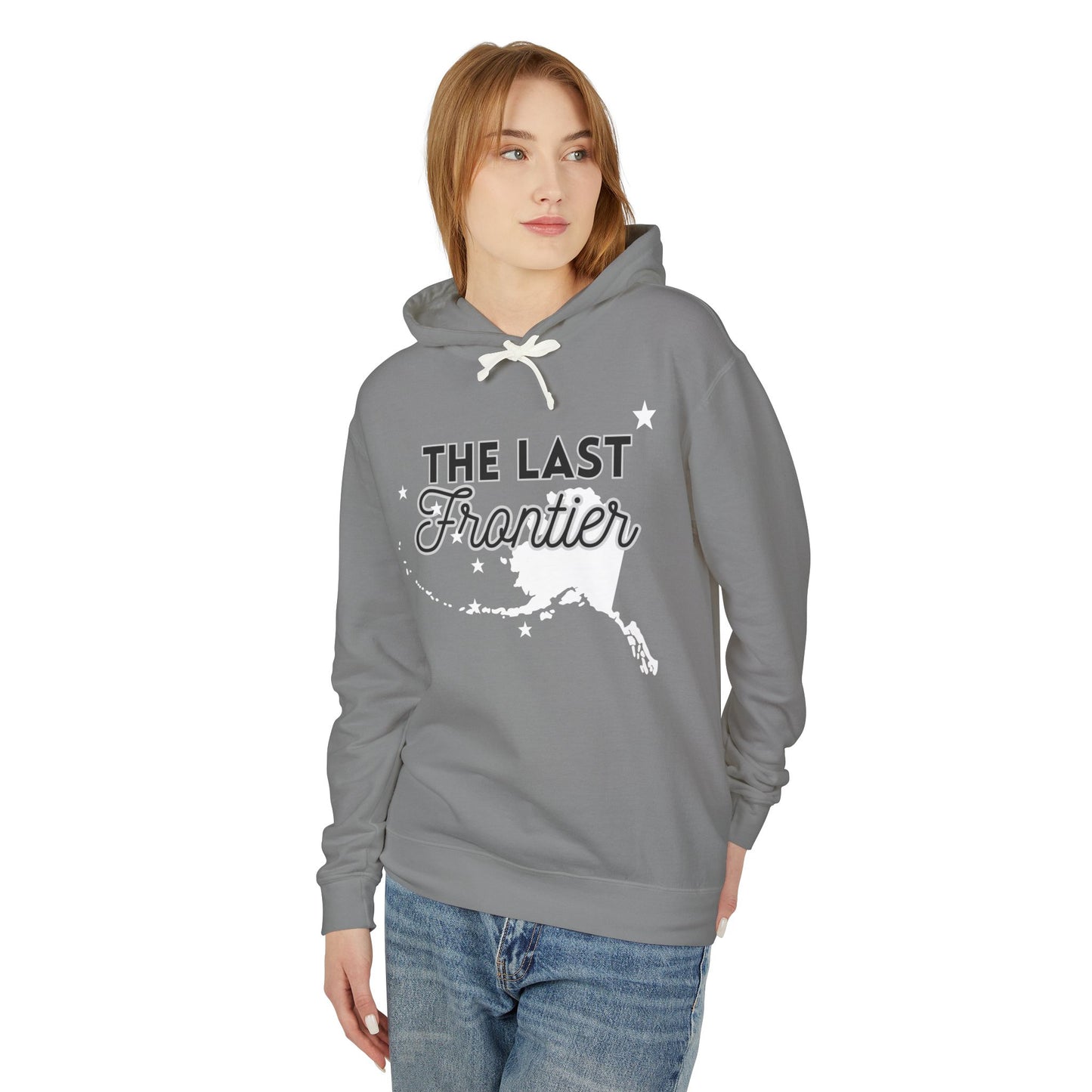 The Last Frontier Big Words Unisex Lightweight Hooded Sweatshirt