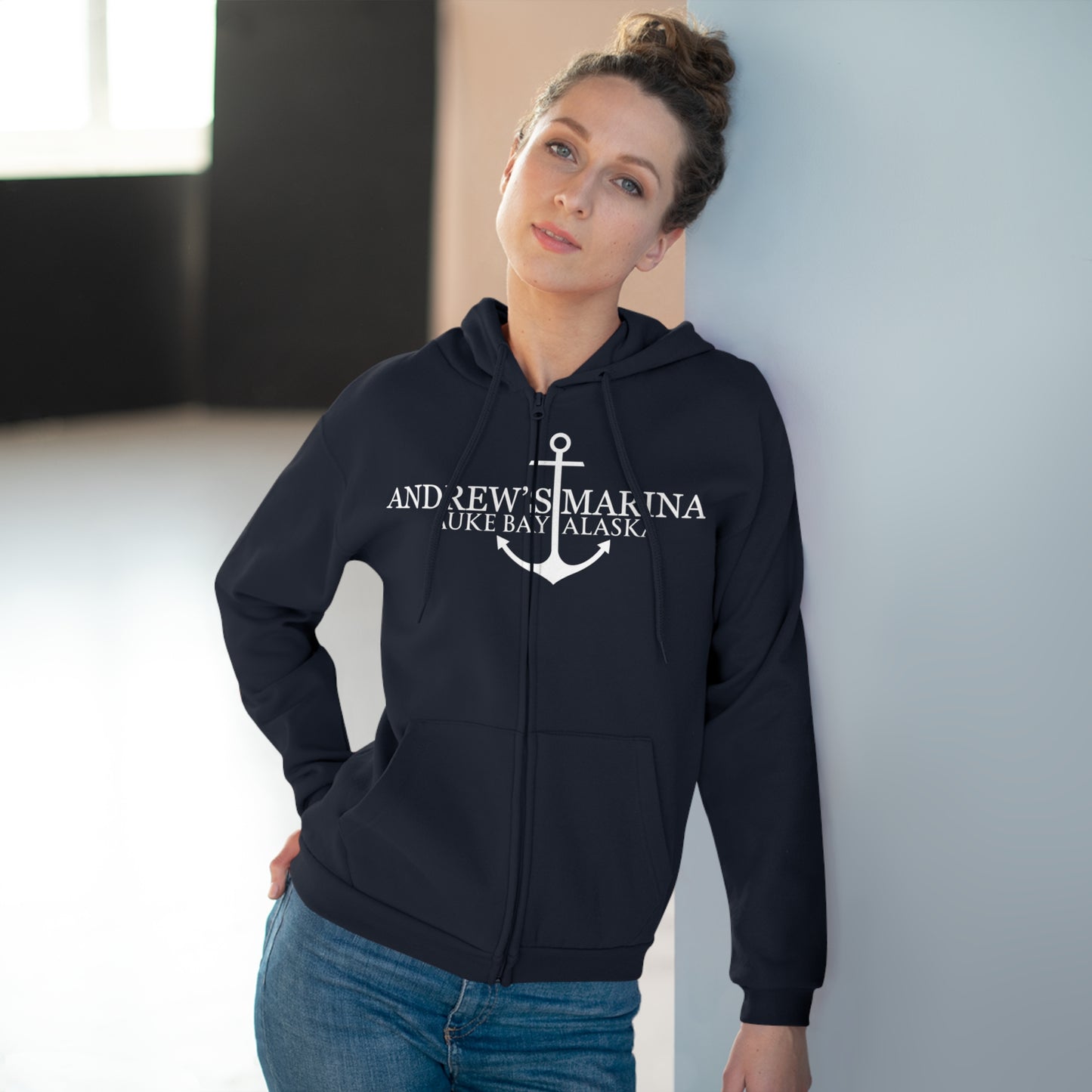 Andrew's Marina Unisex Hooded Zip Sweatshirt