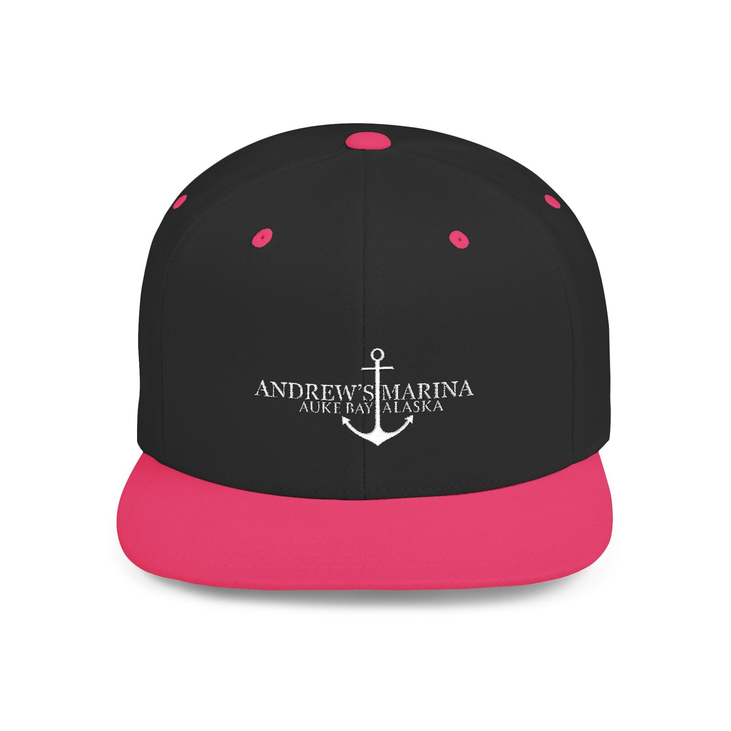 Stylish Flat Bill Snapback Hat with Anchor Design - Perfect for Summer Adventures