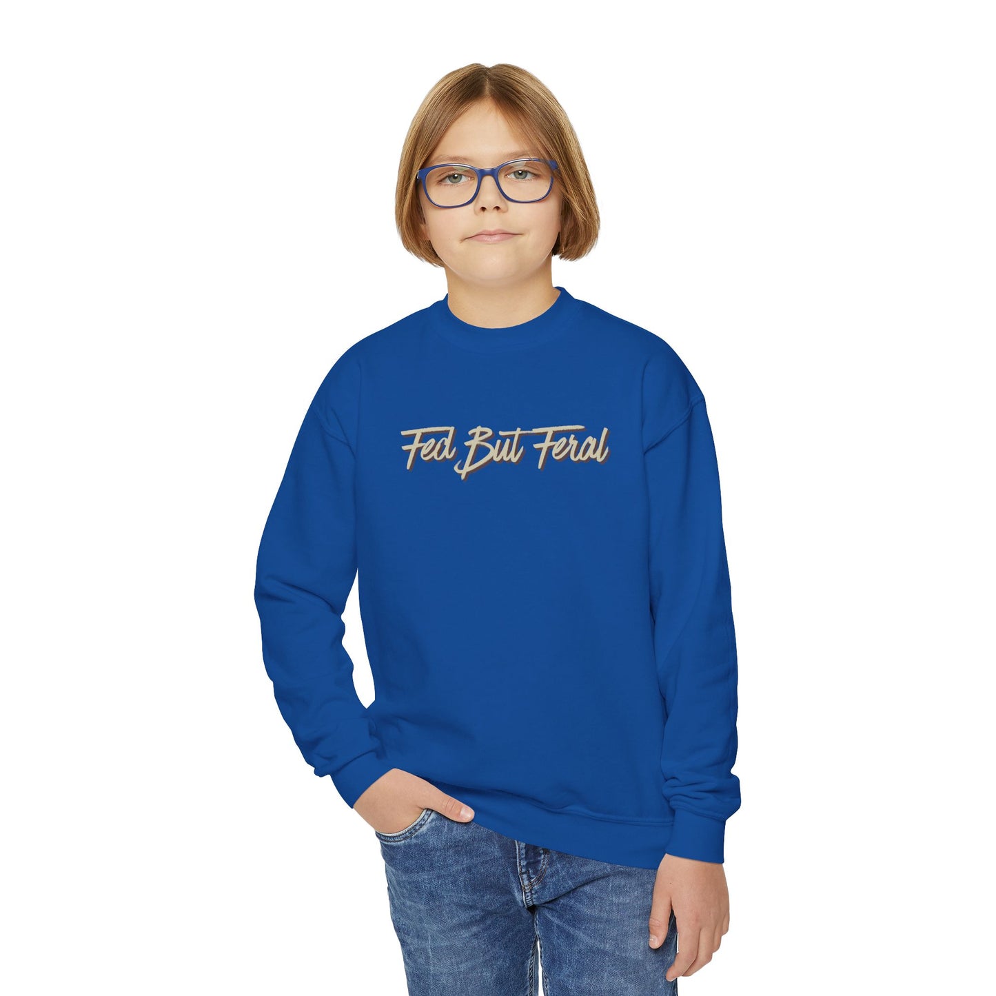 Fed But Feral Youth Crewneck Sweatshirt
