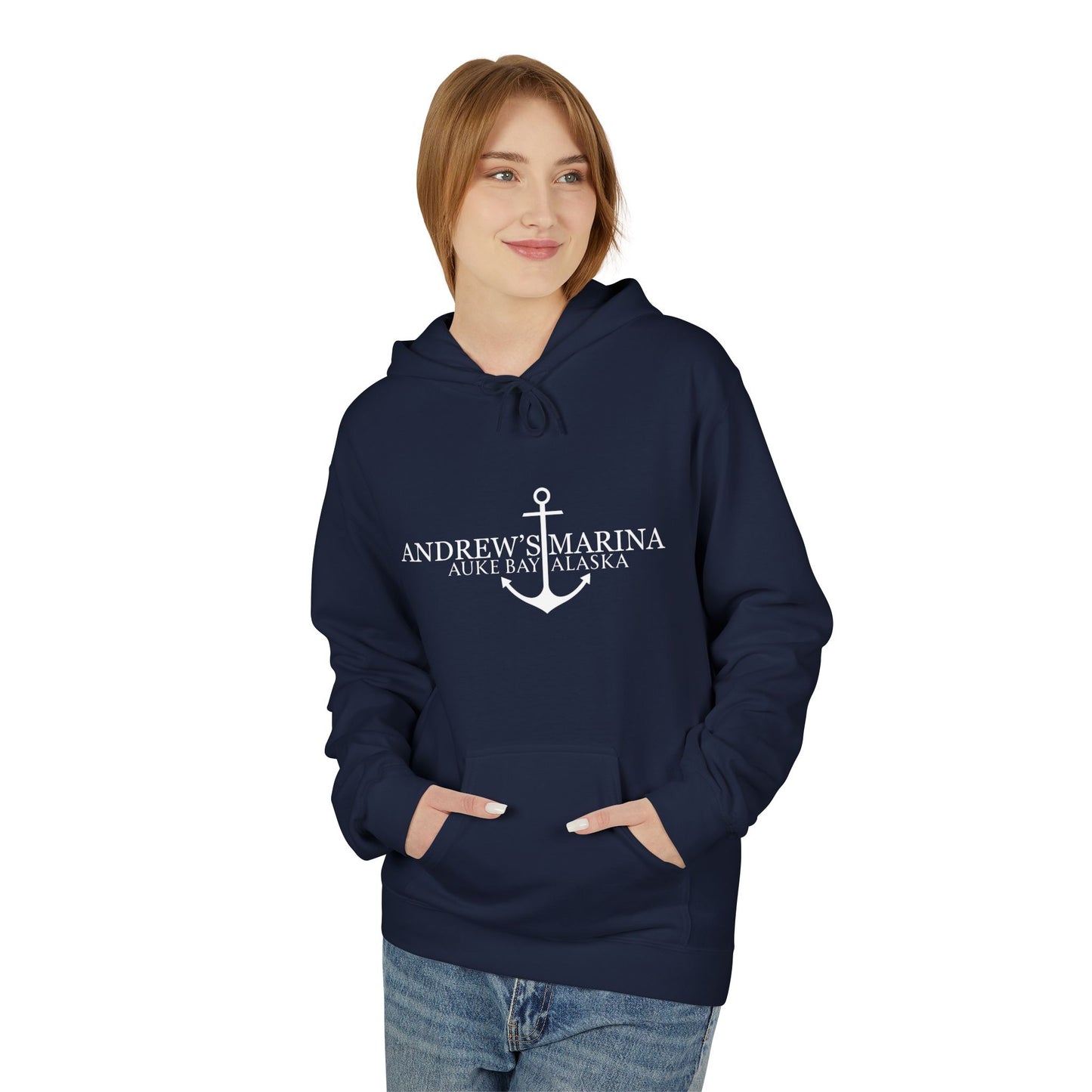 Andrew's Marina Anchor Midweight Softstyle Fleece Hoodie