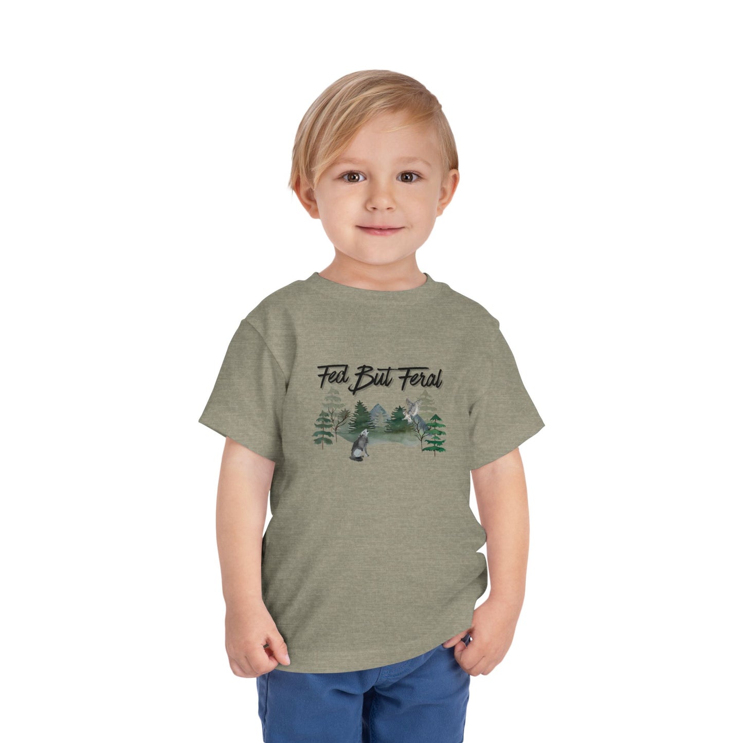 Fed But Feral Forest Toddler Short Sleeve Tee