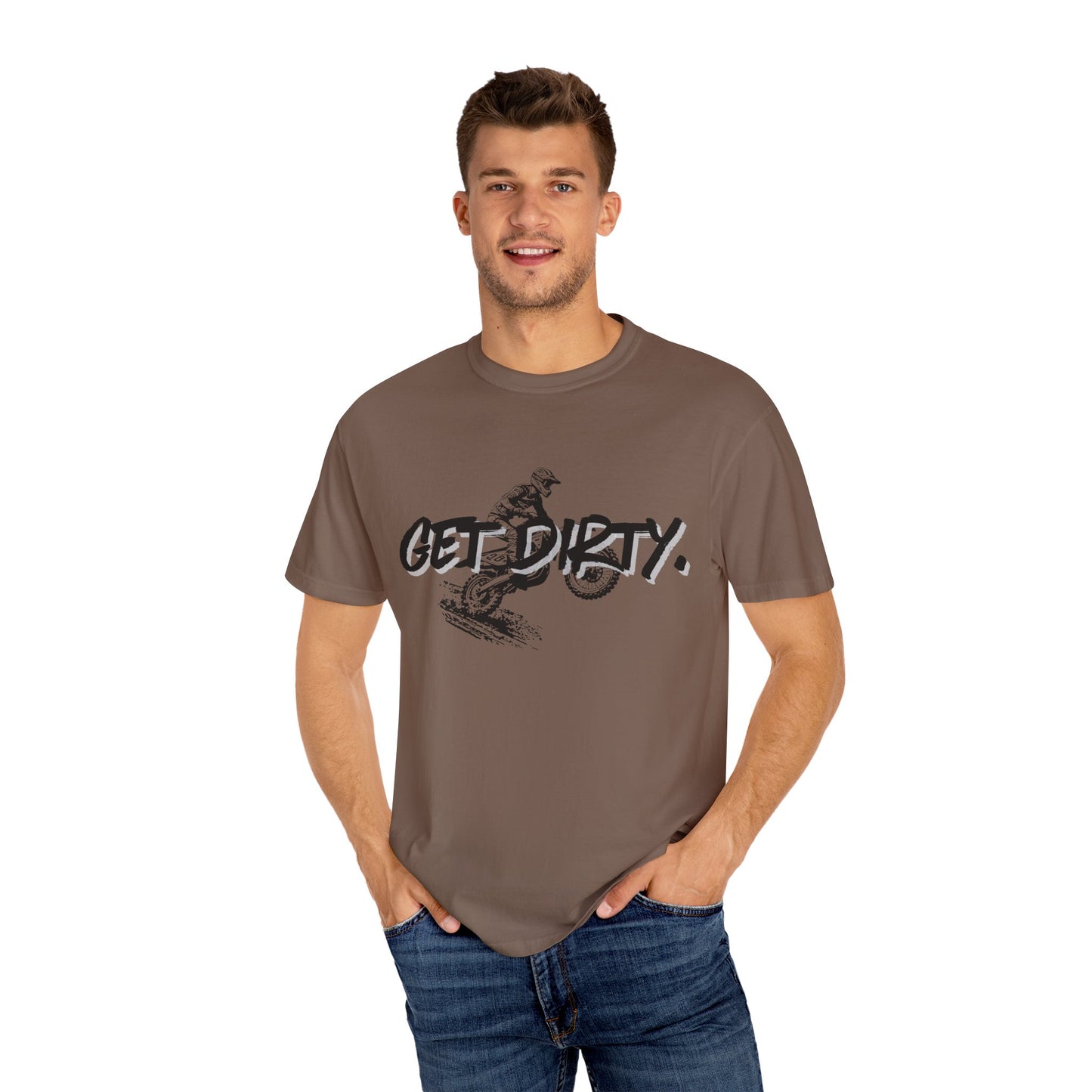 Get Dirty Dirt Bike Unisex Garment-Dyed T-shirt
