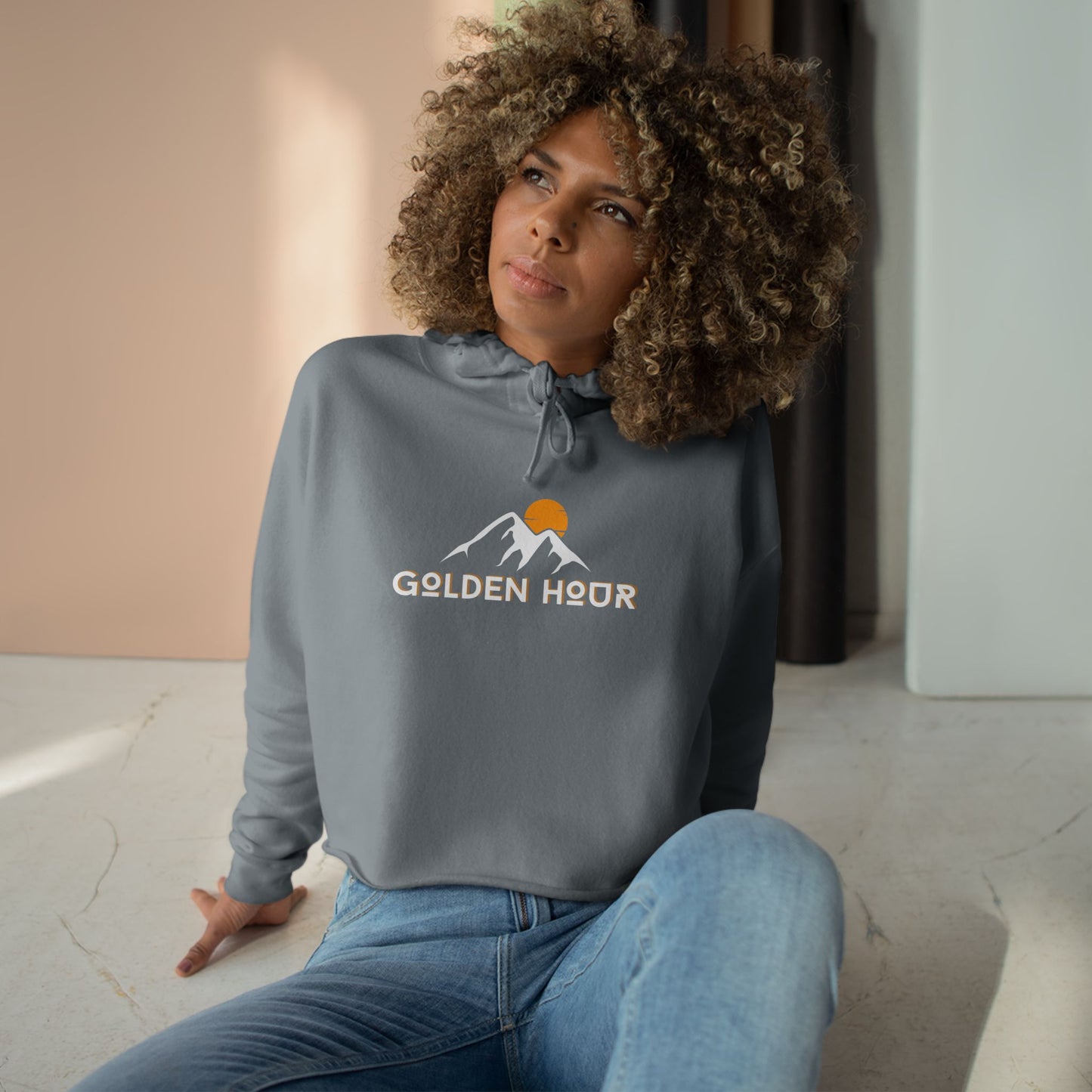 Golden Hour Crop Hoodie II