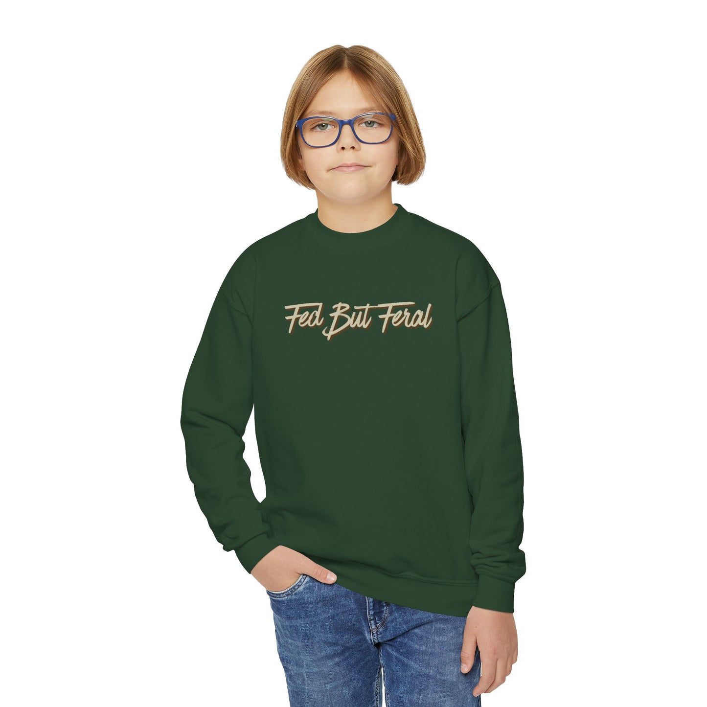 Fed But Feral Youth Crewneck Sweatshirt