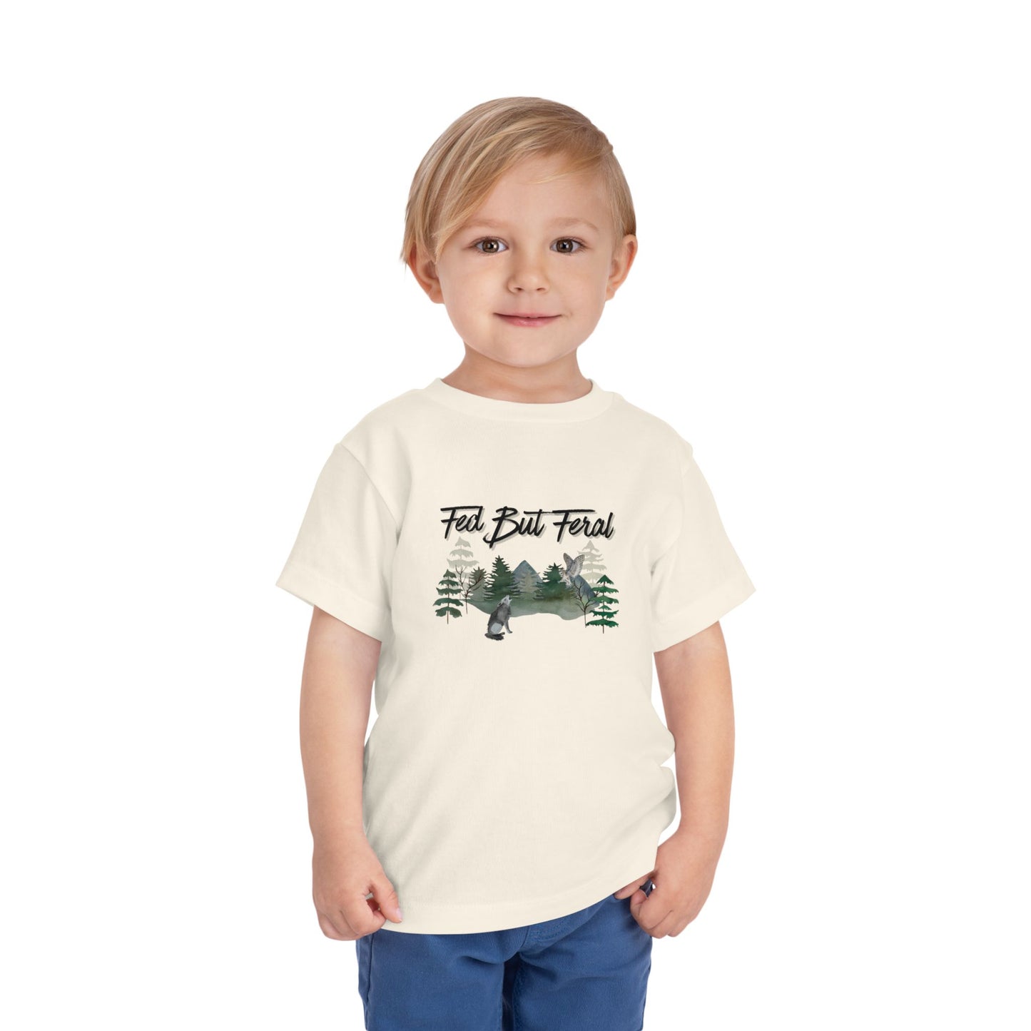 Fed But Feral Forest Toddler Short Sleeve Tee
