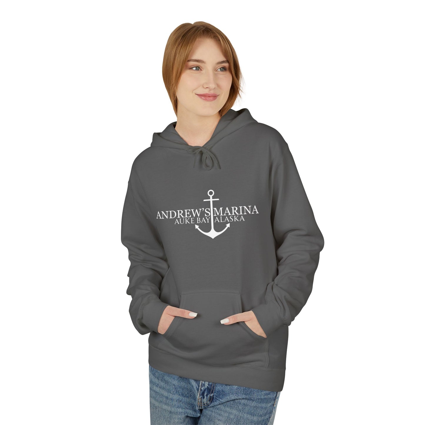 Andrew's Marina Anchor Midweight Softstyle Fleece Hoodie