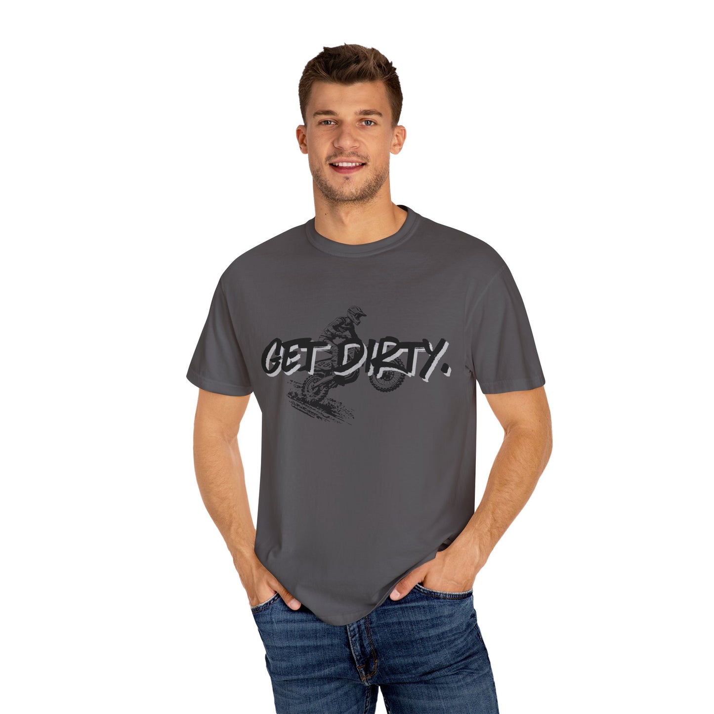 Get Dirty Dirt Bike Unisex Garment-Dyed T-shirt