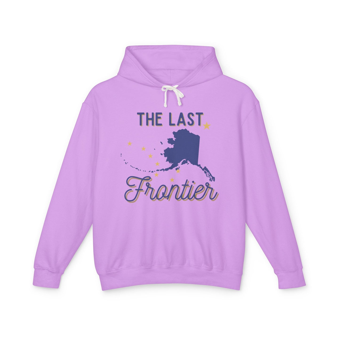 The Last Frontier Blue and Gold Unisex Lightweight Hooded Sweatshirt