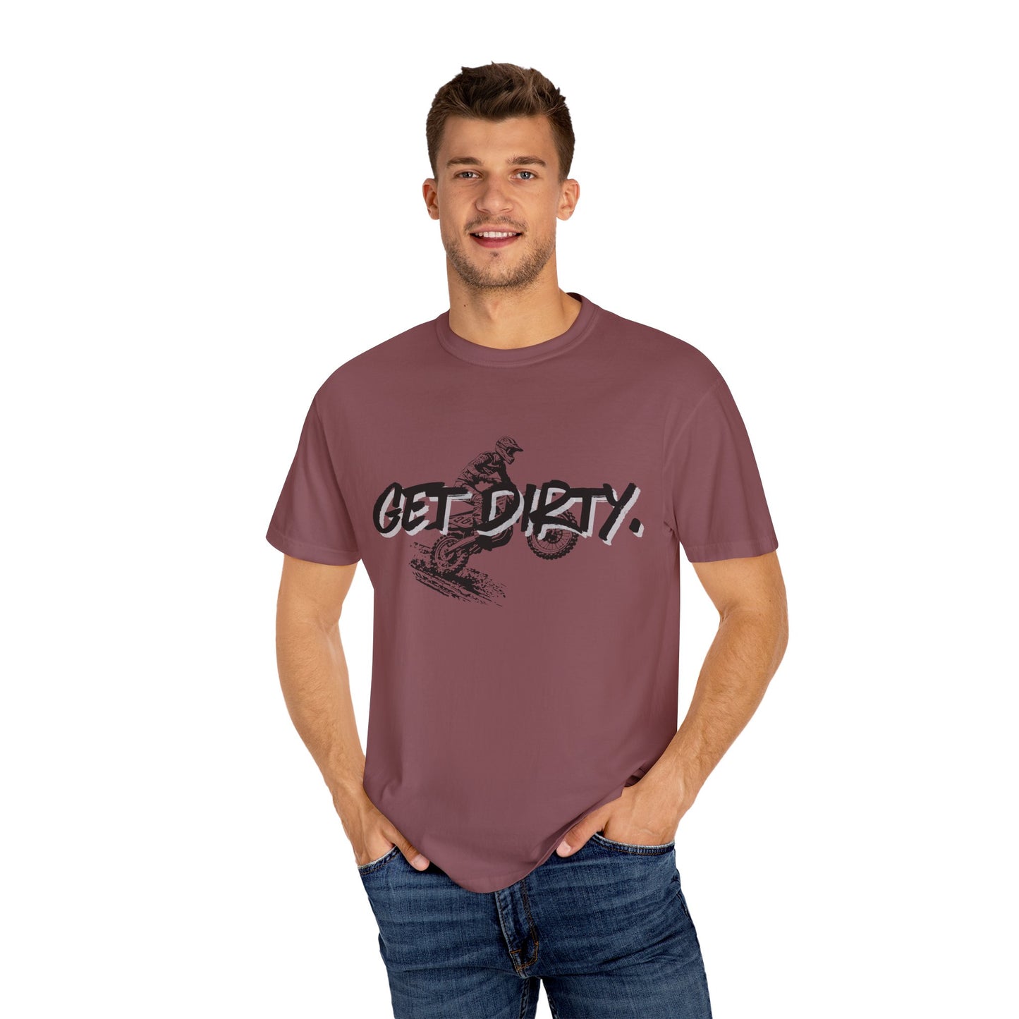 Get Dirty Dirt Bike Unisex Garment-Dyed T-shirt