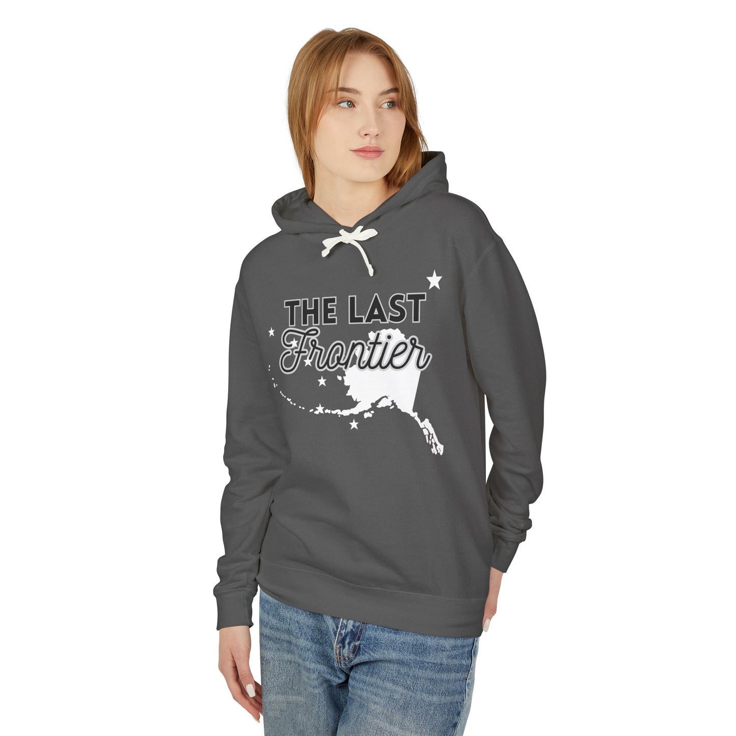 The Last Frontier Big Words Unisex Lightweight Hooded Sweatshirt