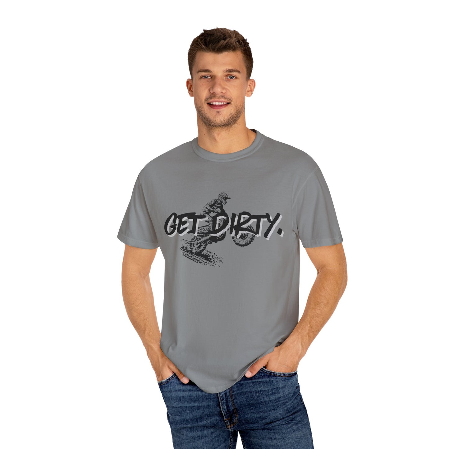 Get Dirty Dirt Bike Unisex Garment-Dyed T-shirt