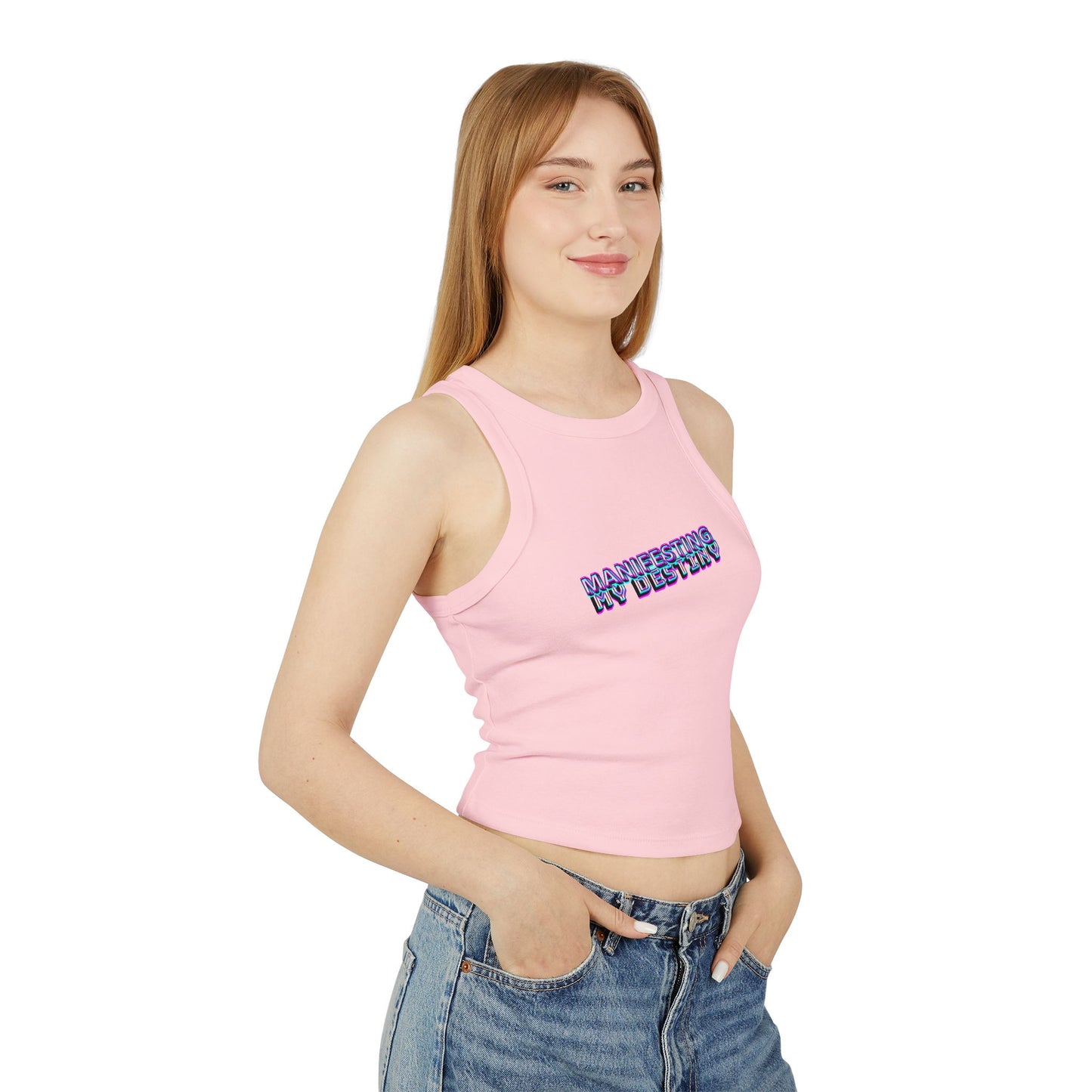 Manifesting My Destiny Women's Micro Rib Racer Tank Top