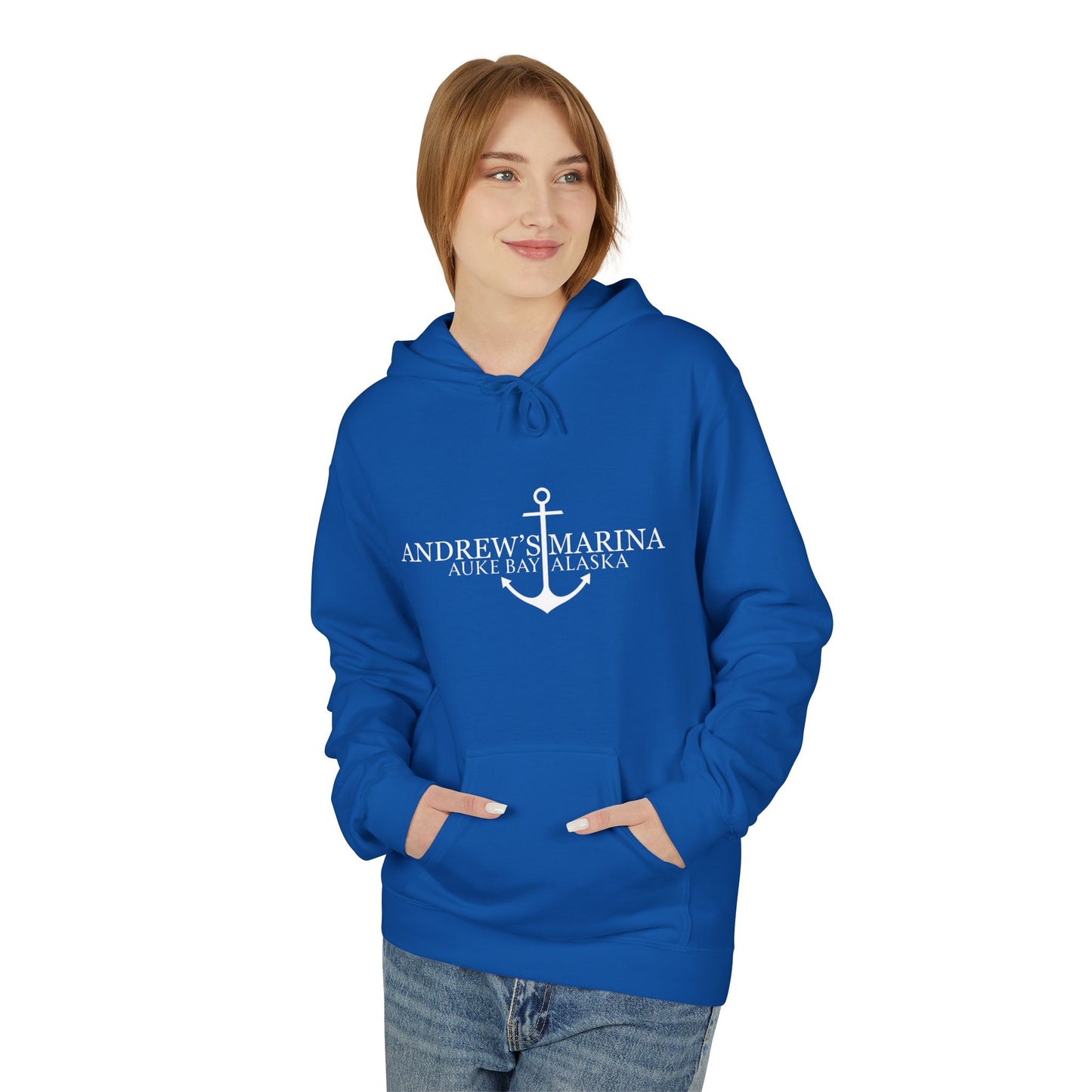 Andrew's Marina Anchor Midweight Softstyle Fleece Hoodie