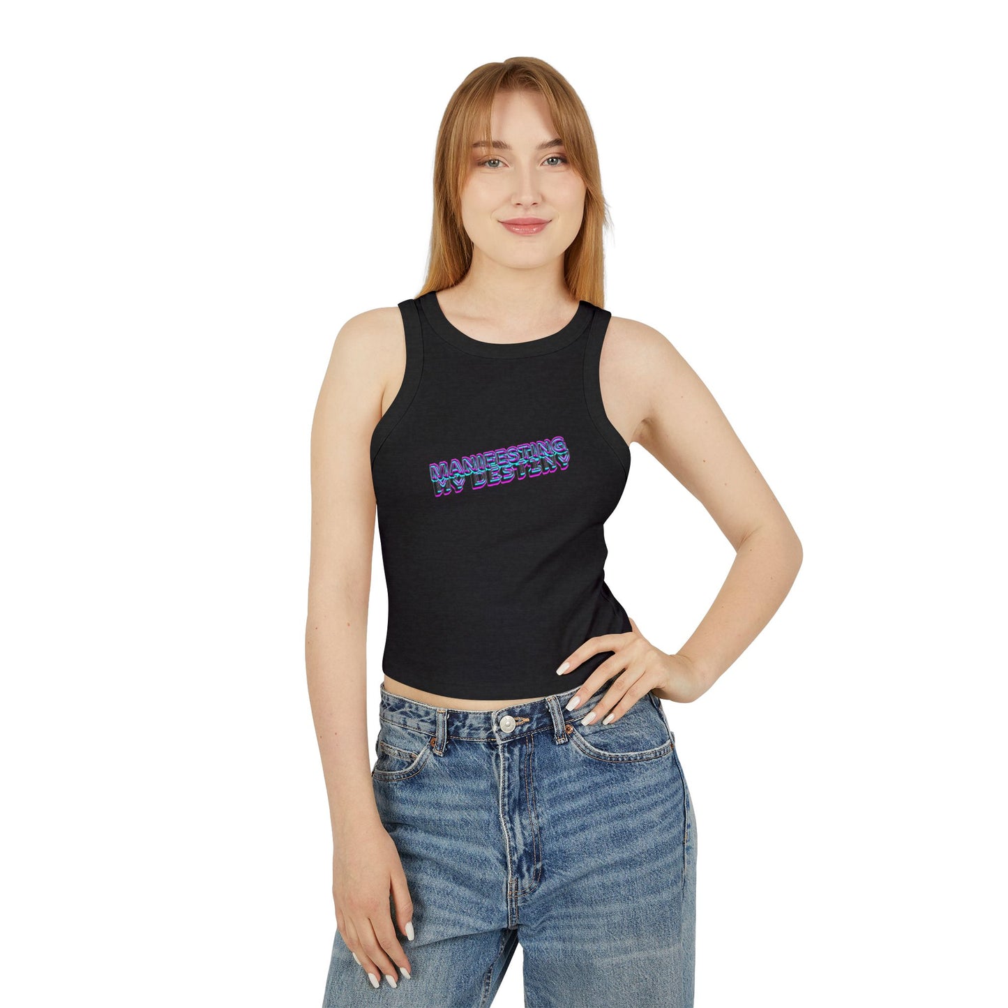 Manifesting My Destiny Women's Micro Rib Racer Tank Top