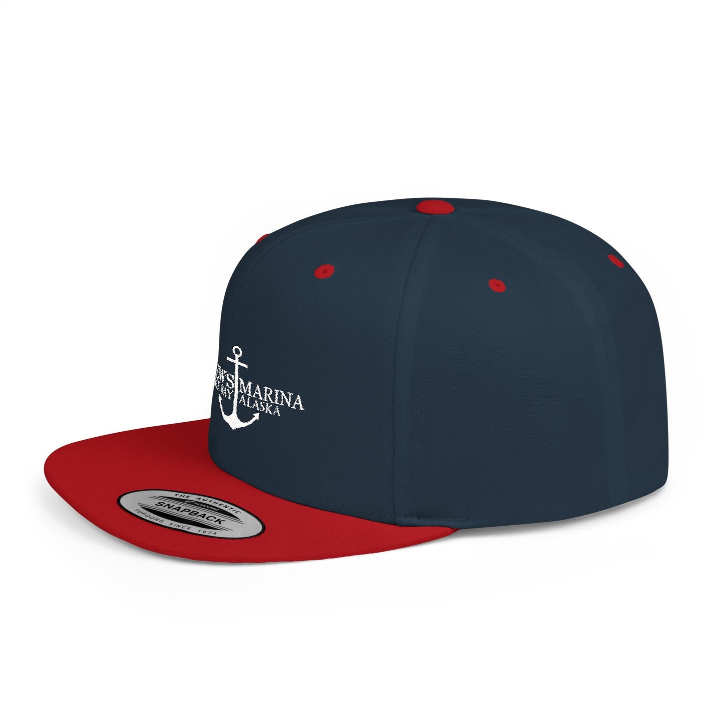 Stylish Flat Bill Snapback Hat with Anchor Design - Perfect for Summer Adventures