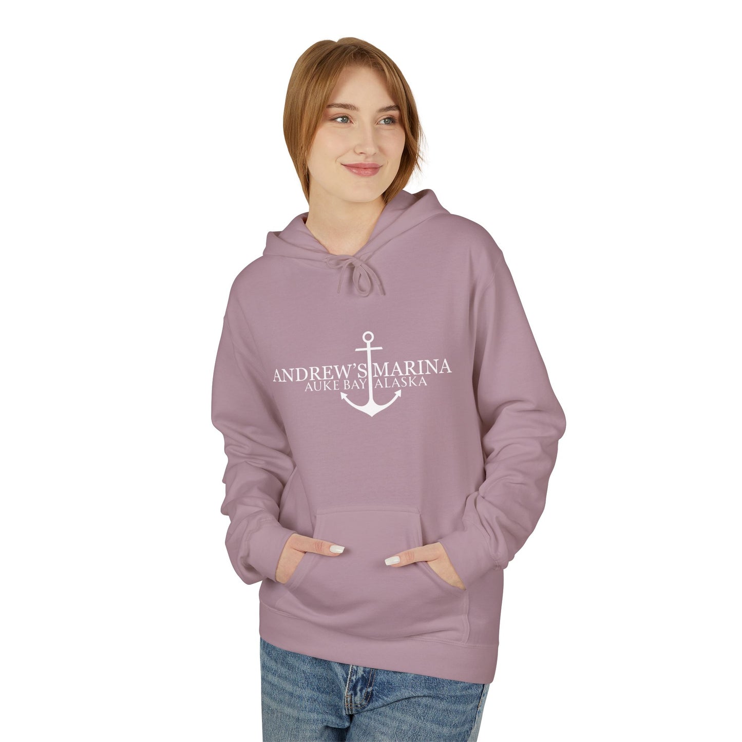 Andrew's Marina Anchor Midweight Softstyle Fleece Hoodie