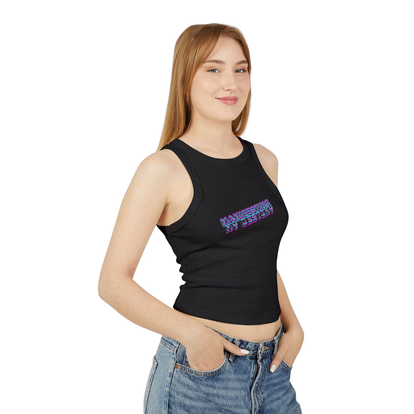 Manifesting My Destiny Women's Micro Rib Racer Tank Top