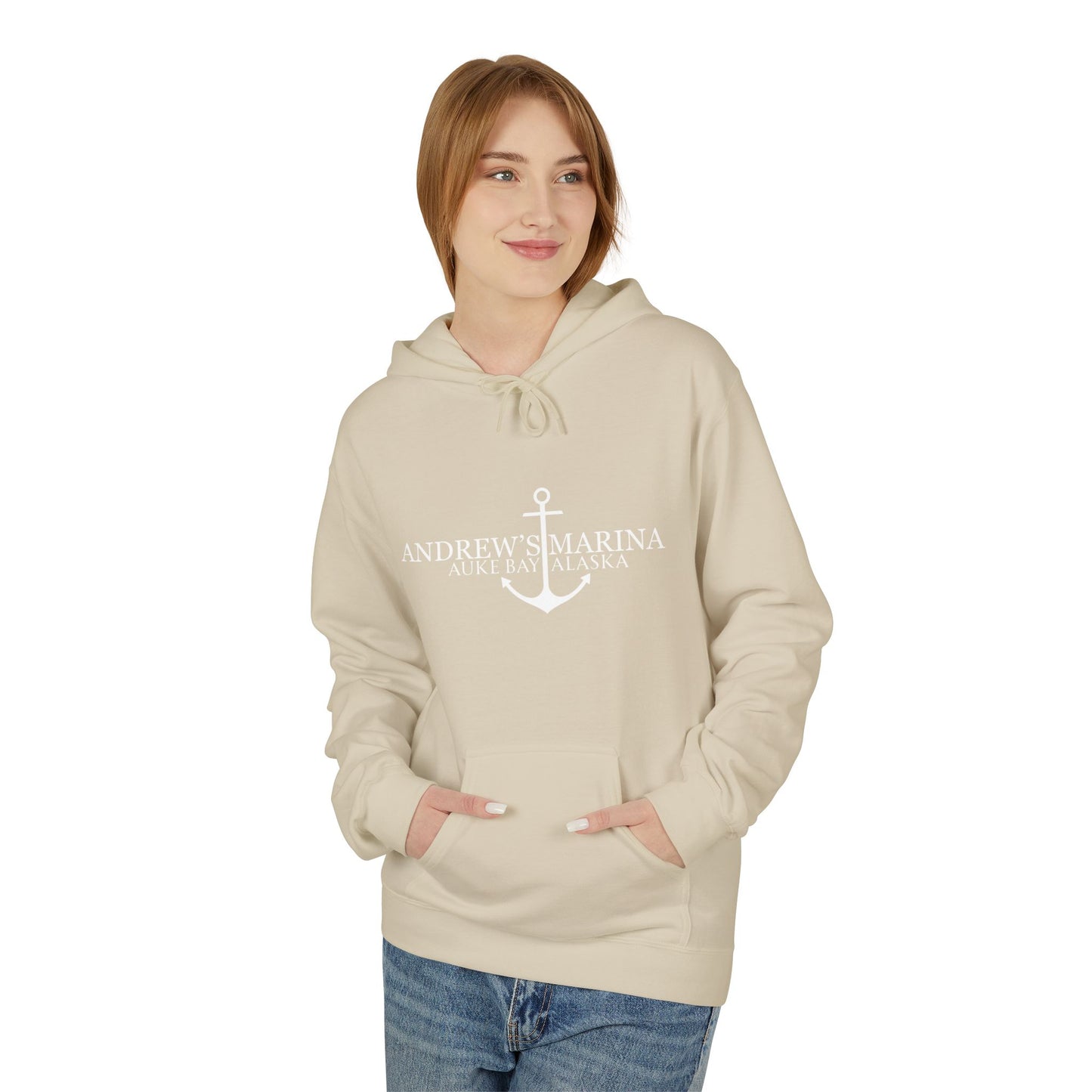Andrew's Marina Anchor Midweight Softstyle Fleece Hoodie