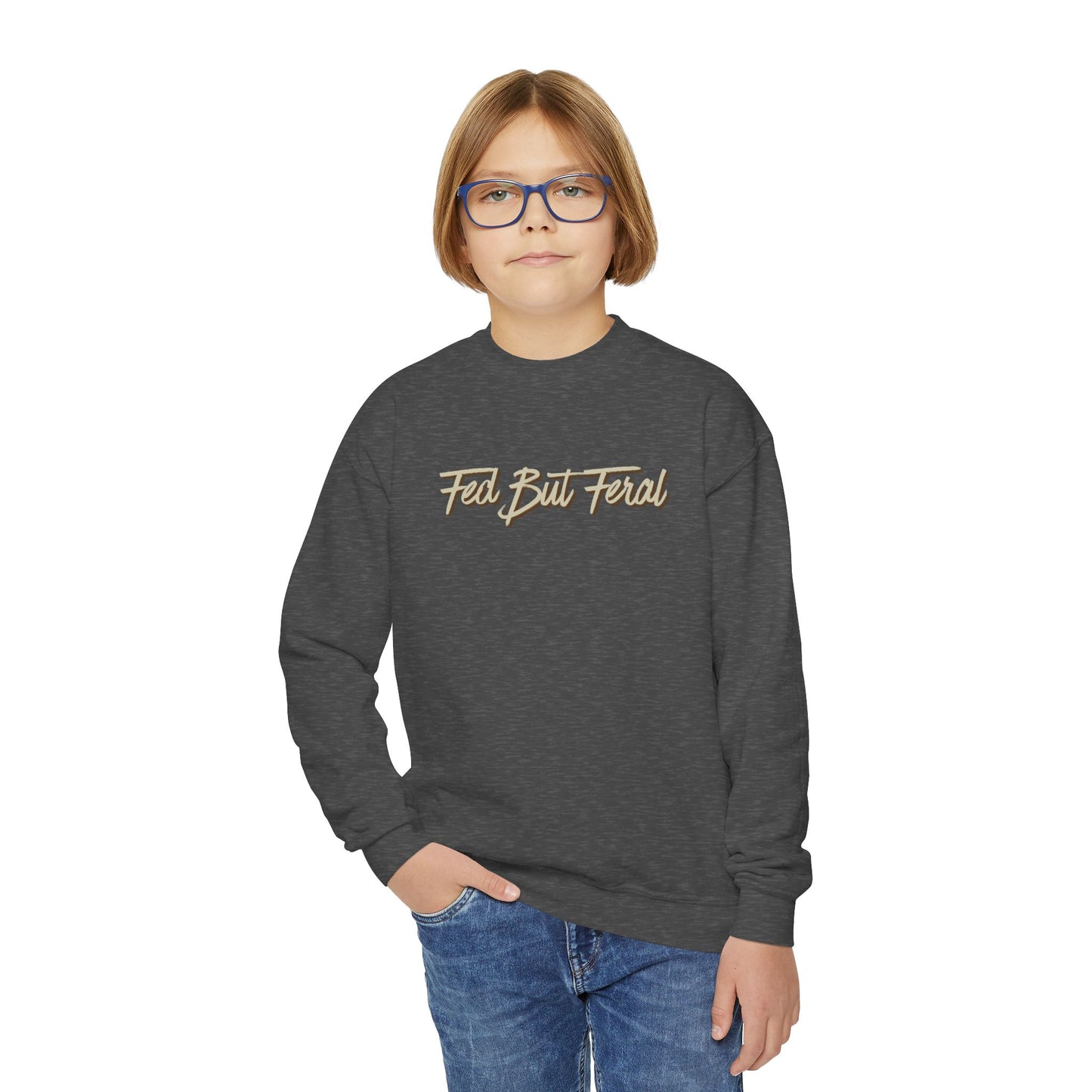 Fed But Feral Youth Crewneck Sweatshirt