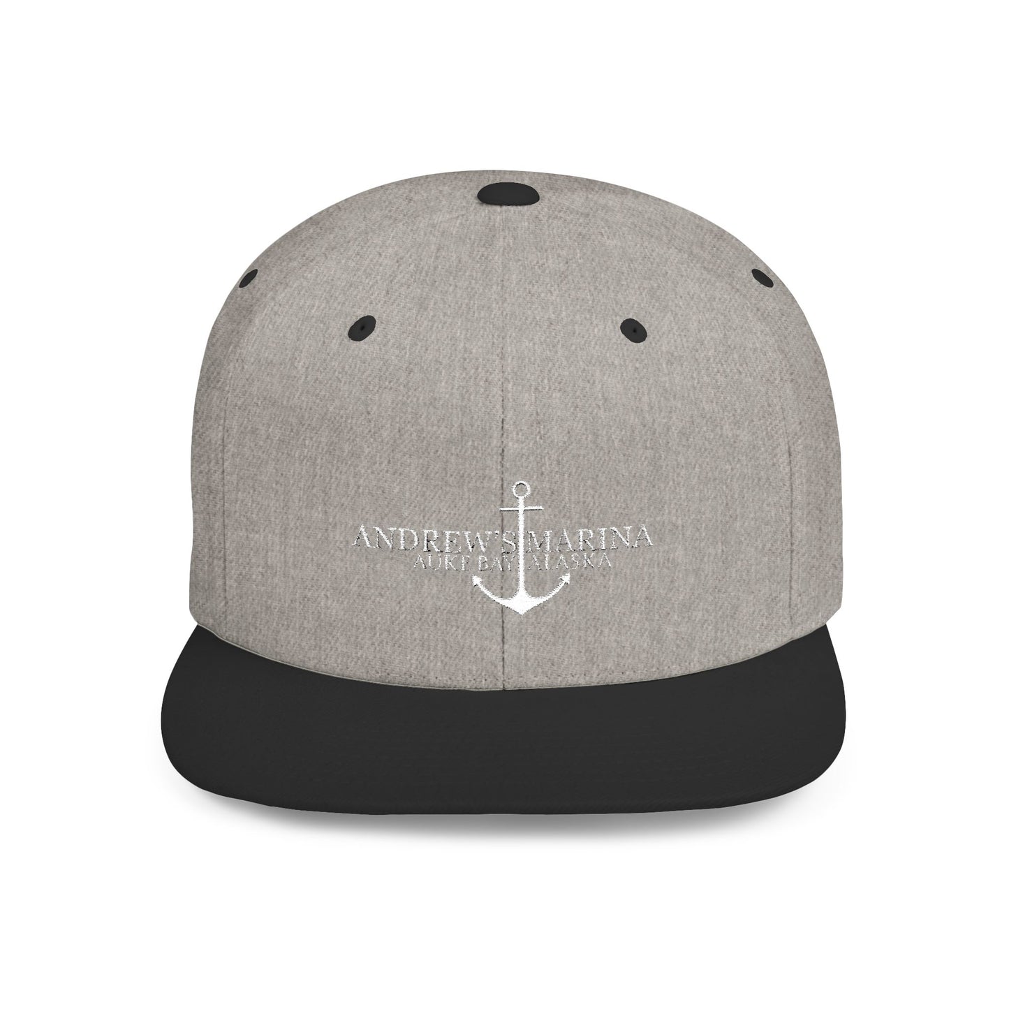 Stylish Flat Bill Snapback Hat with Anchor Design - Perfect for Summer Adventures