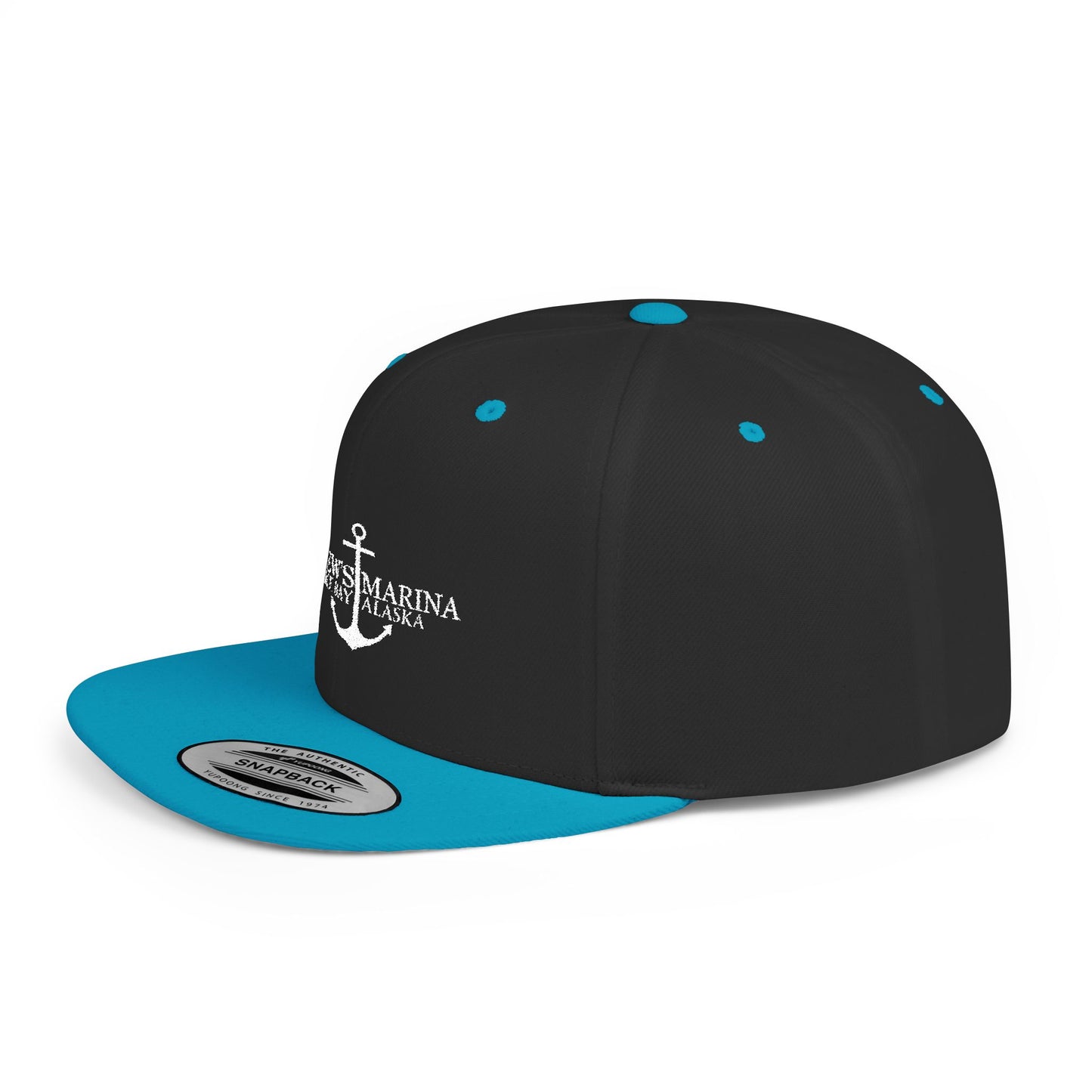 Stylish Flat Bill Snapback Hat with Anchor Design - Perfect for Summer Adventures