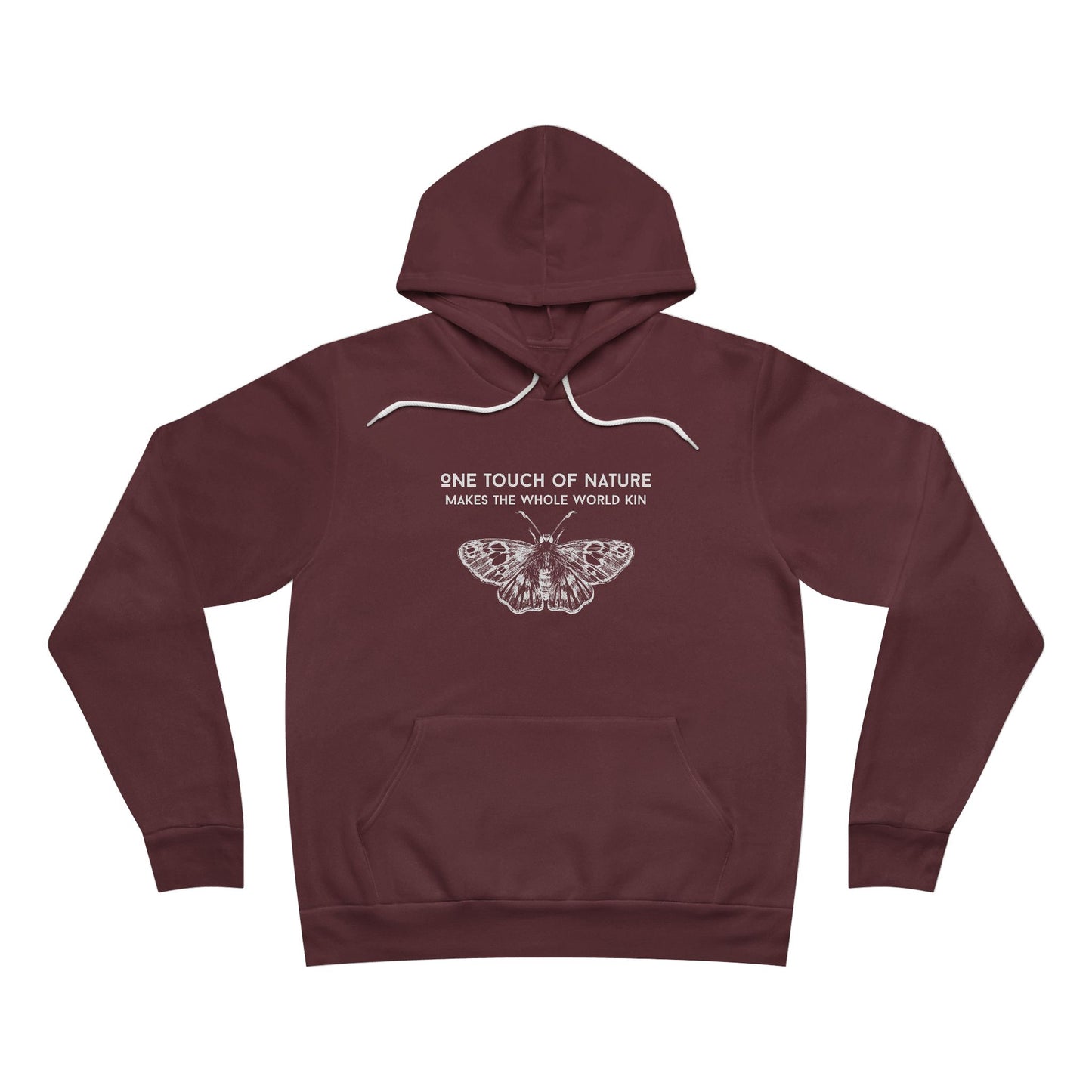 Nature Moth Unisex Hoodie - "One Touch of Nature Makes the Whole World Kin"