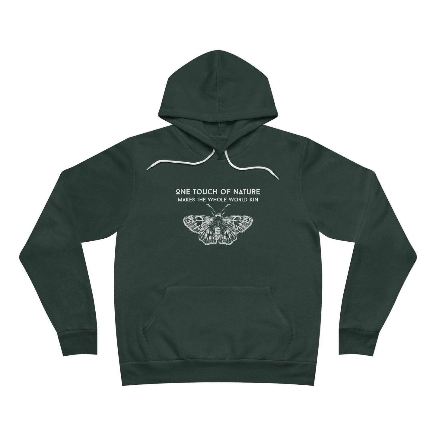 Nature Moth Unisex Hoodie - "One Touch of Nature Makes the Whole World Kin"