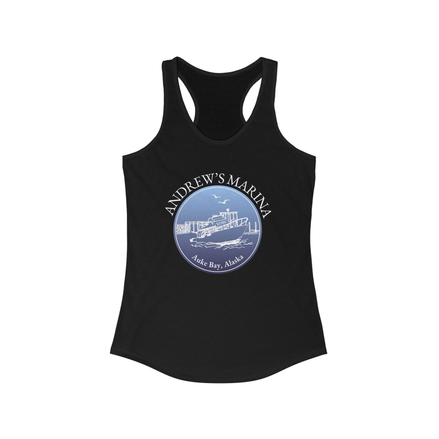 Andrews Marina Full Color Women's Racerback Tank