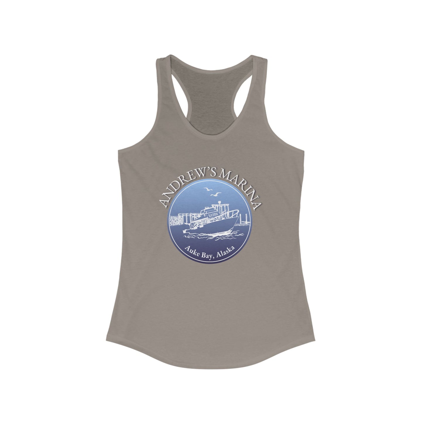 Andrews Marina Full Color Women's Racerback Tank
