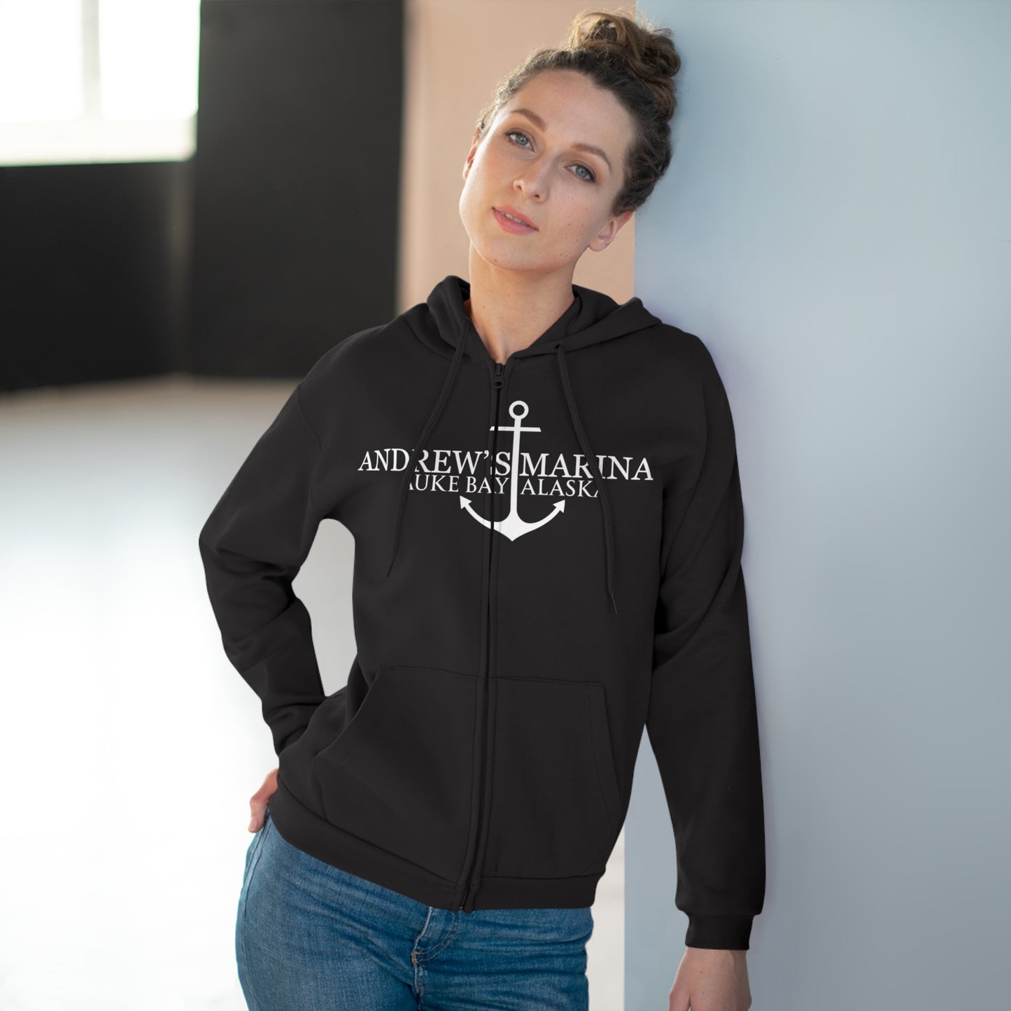 Andrew's Marina Unisex Hooded Zip Sweatshirt