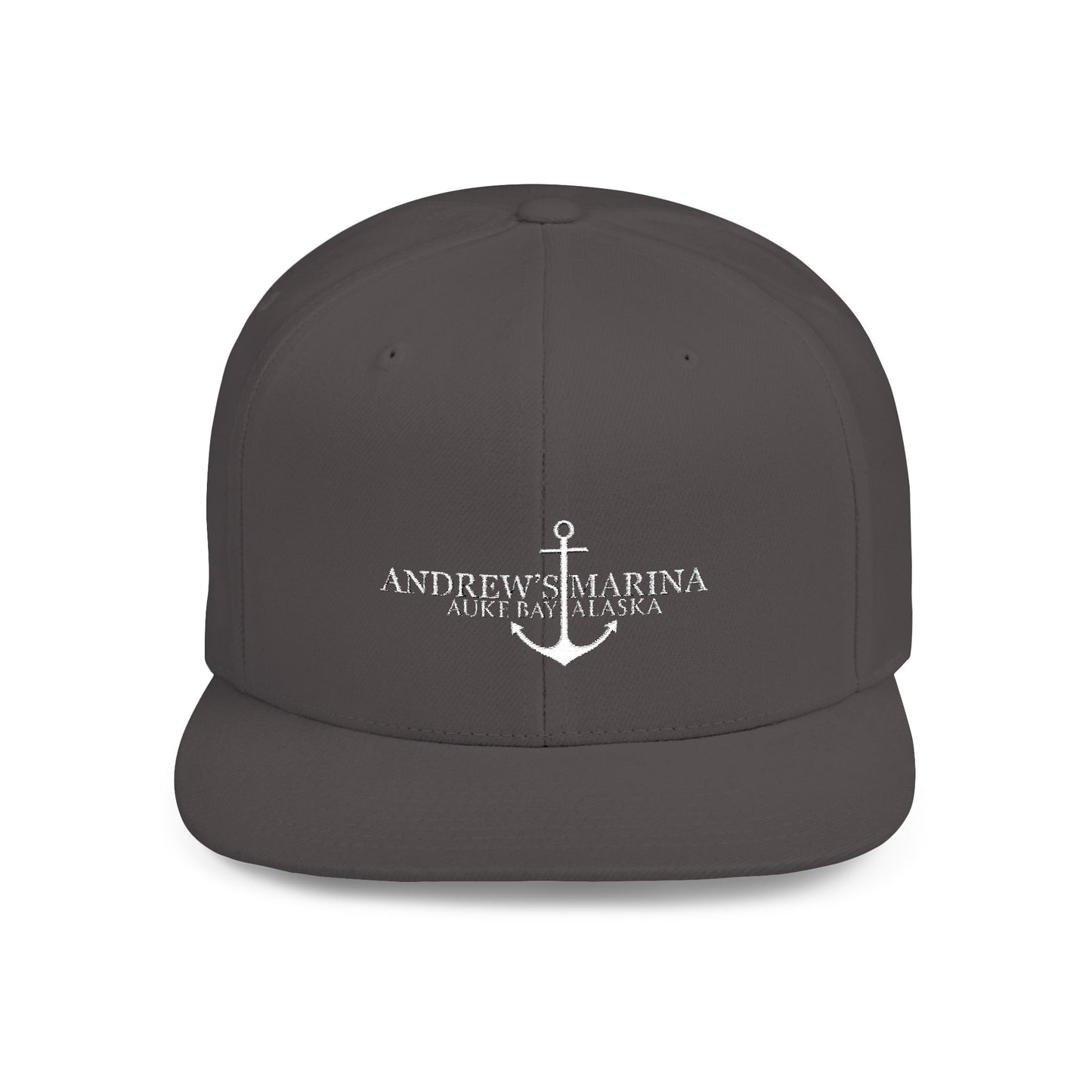 Stylish Flat Bill Snapback Hat with Anchor Design - Perfect for Summer Adventures