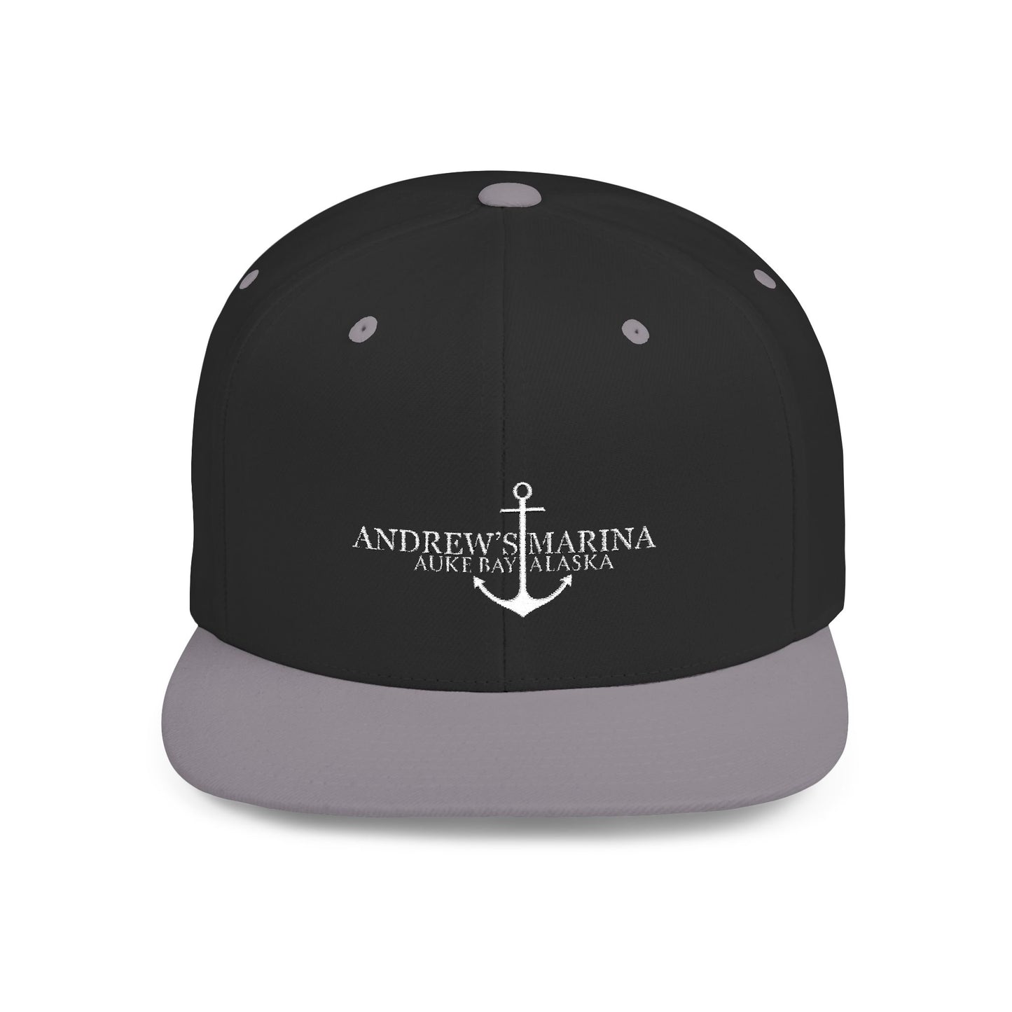 Stylish Flat Bill Snapback Hat with Anchor Design - Perfect for Summer Adventures