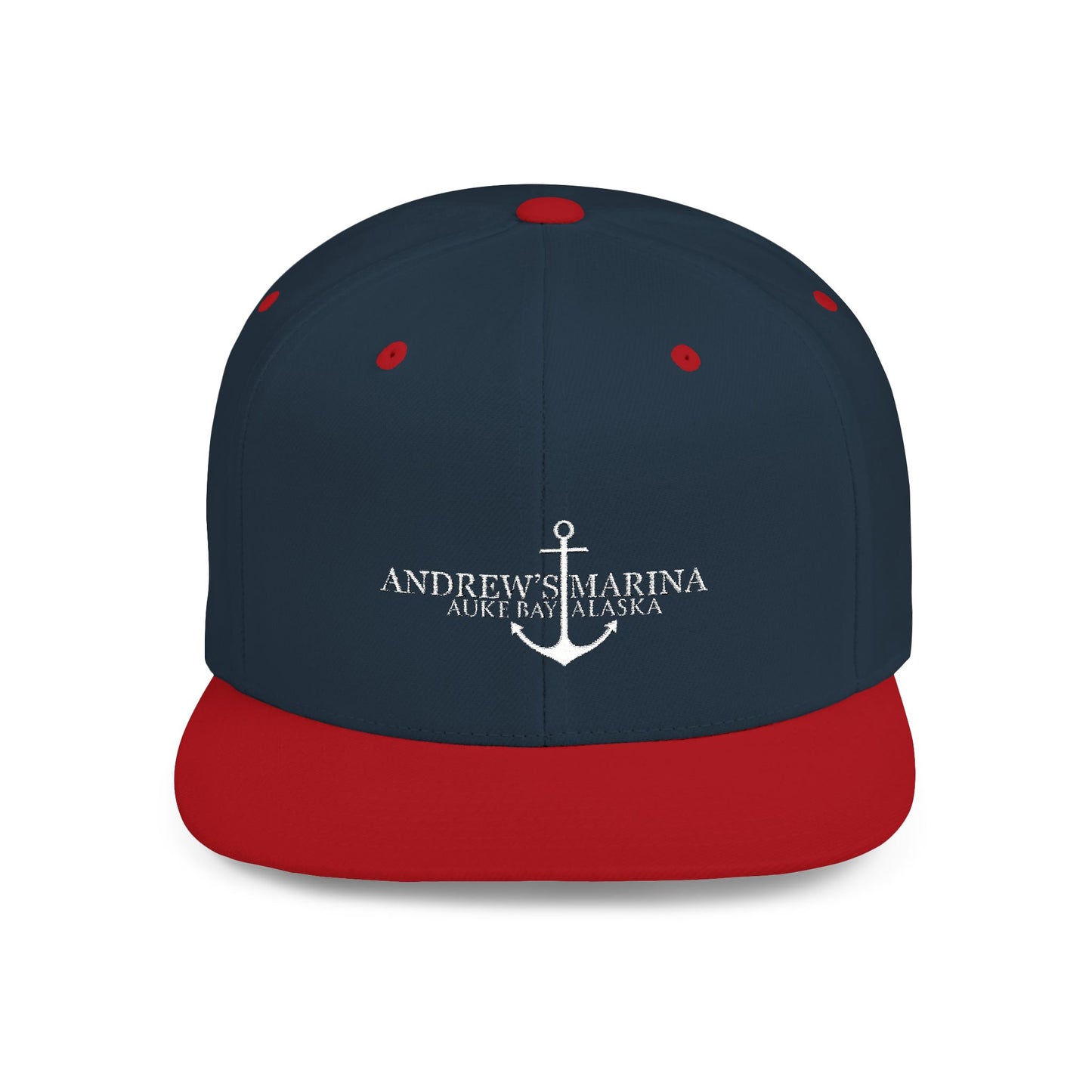 Stylish Flat Bill Snapback Hat with Anchor Design - Perfect for Summer Adventures