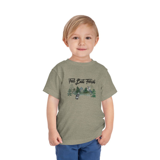 Fed But Feral Forest Toddler Short Sleeve Tee