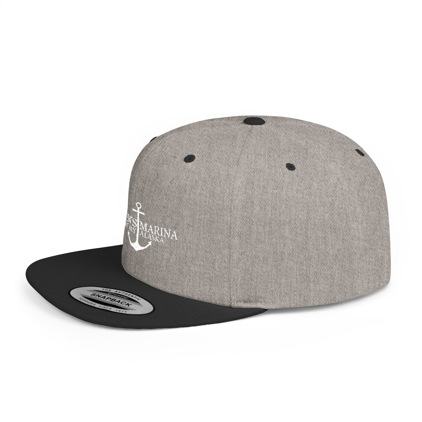 Stylish Flat Bill Snapback Hat with Anchor Design - Perfect for Summer Adventures