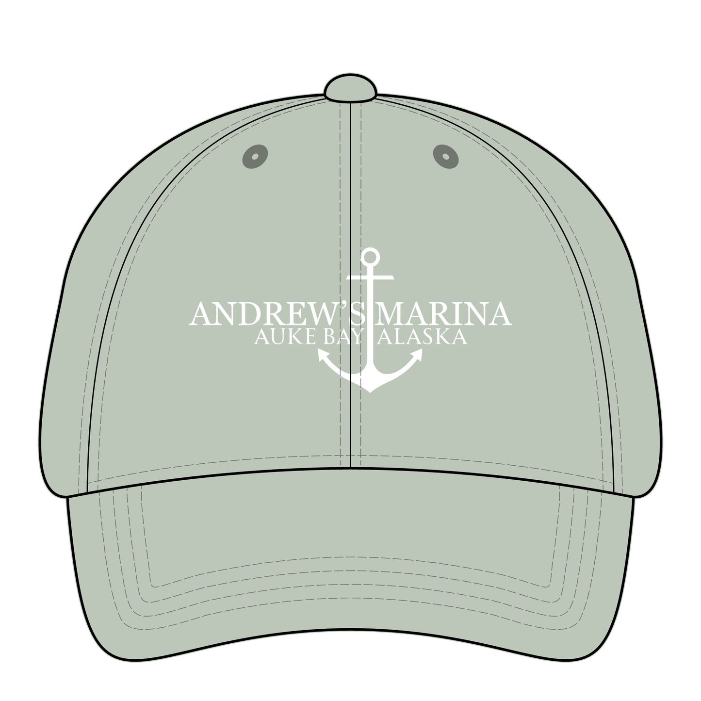 Women's Anchor Cap with Print Undervisor (Embroidery)